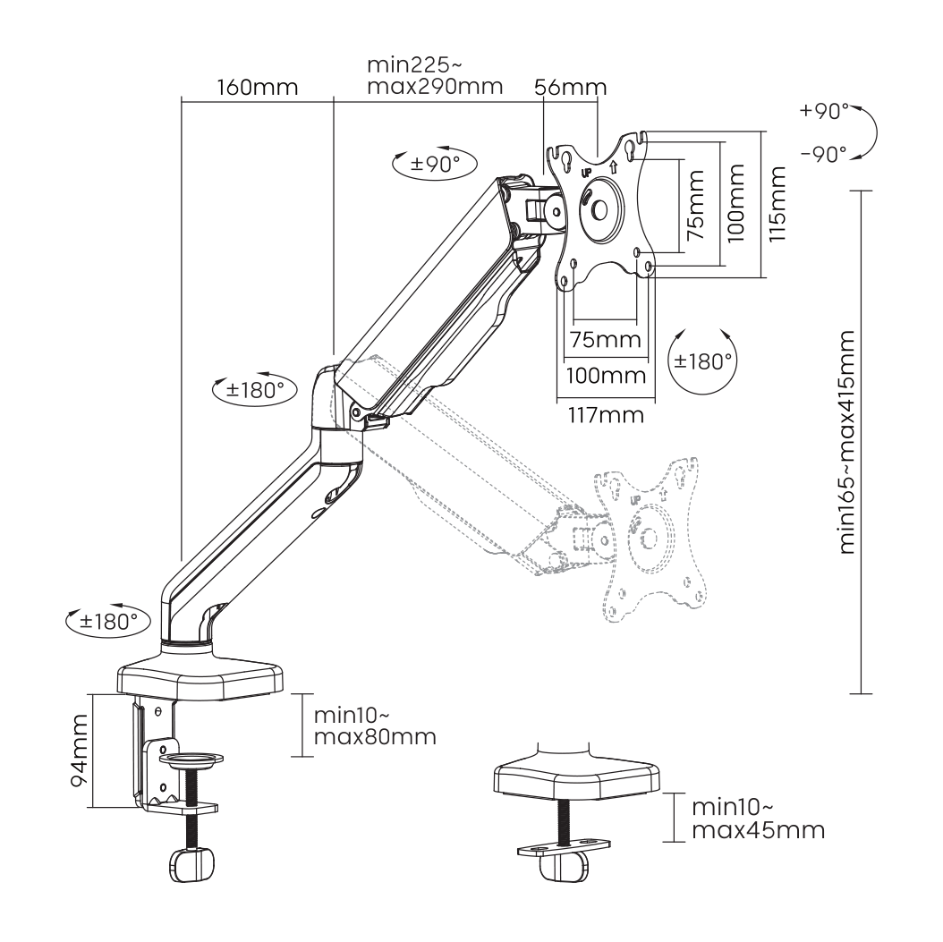 STOLNI STALAK SBOX LCD-S012-2-9