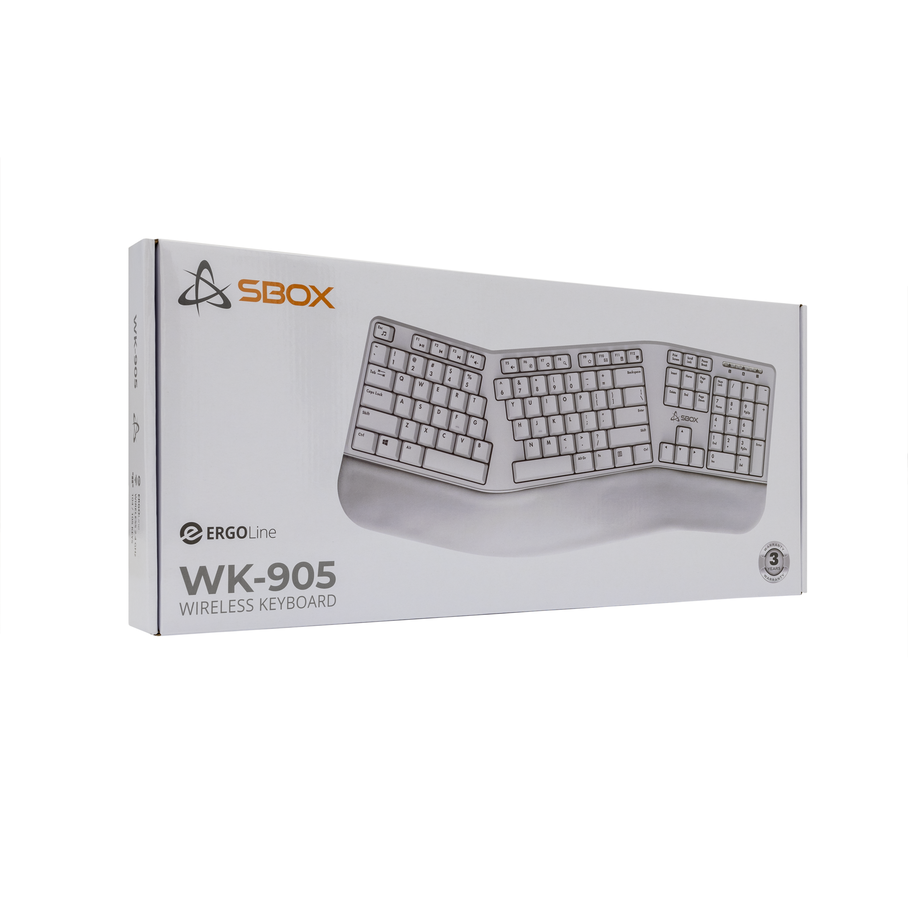 Tipkovnica SBOX WK-905 US (ergo, bežična)-13