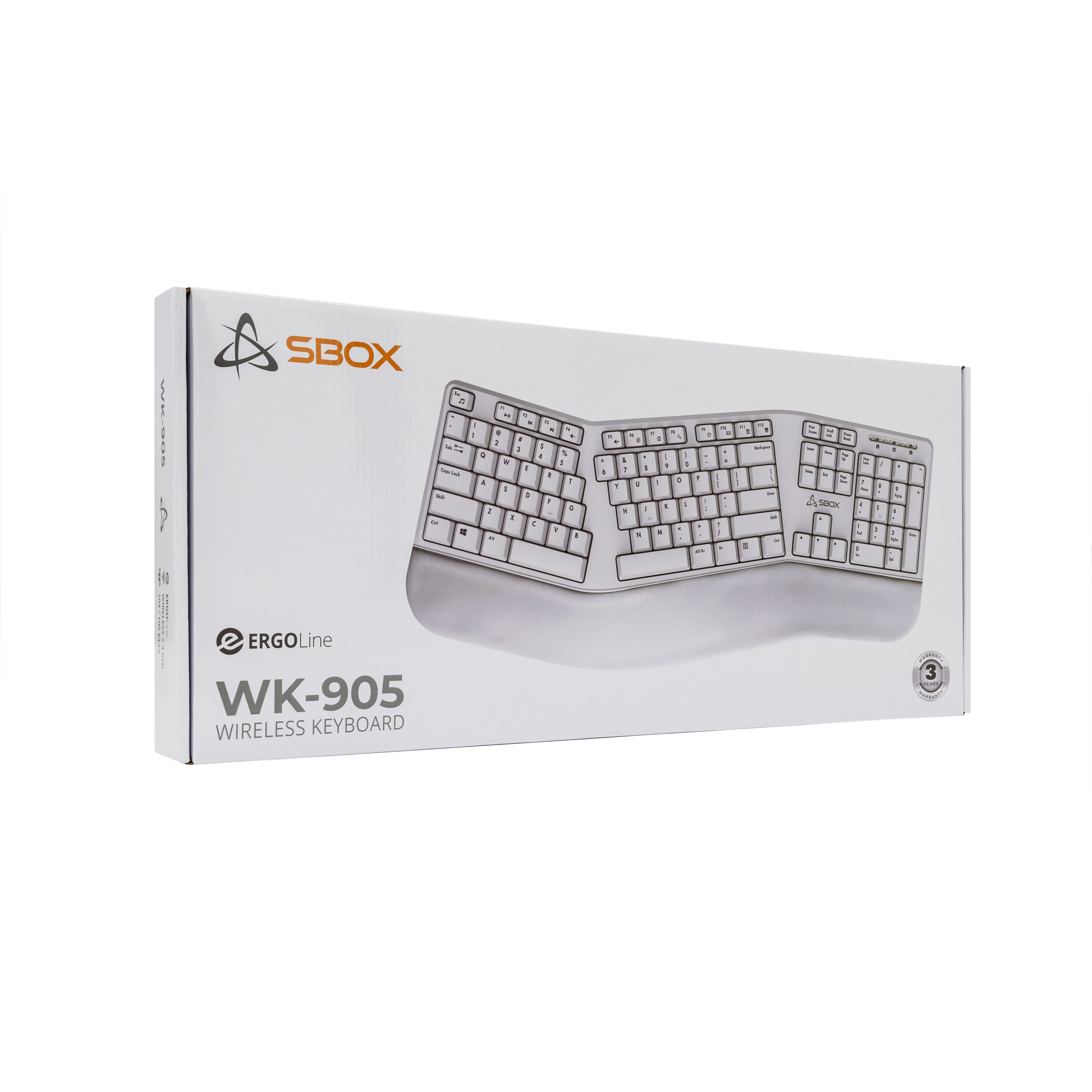 Tipkovnica SBOX WK-905 US (ergo, bežična)-7