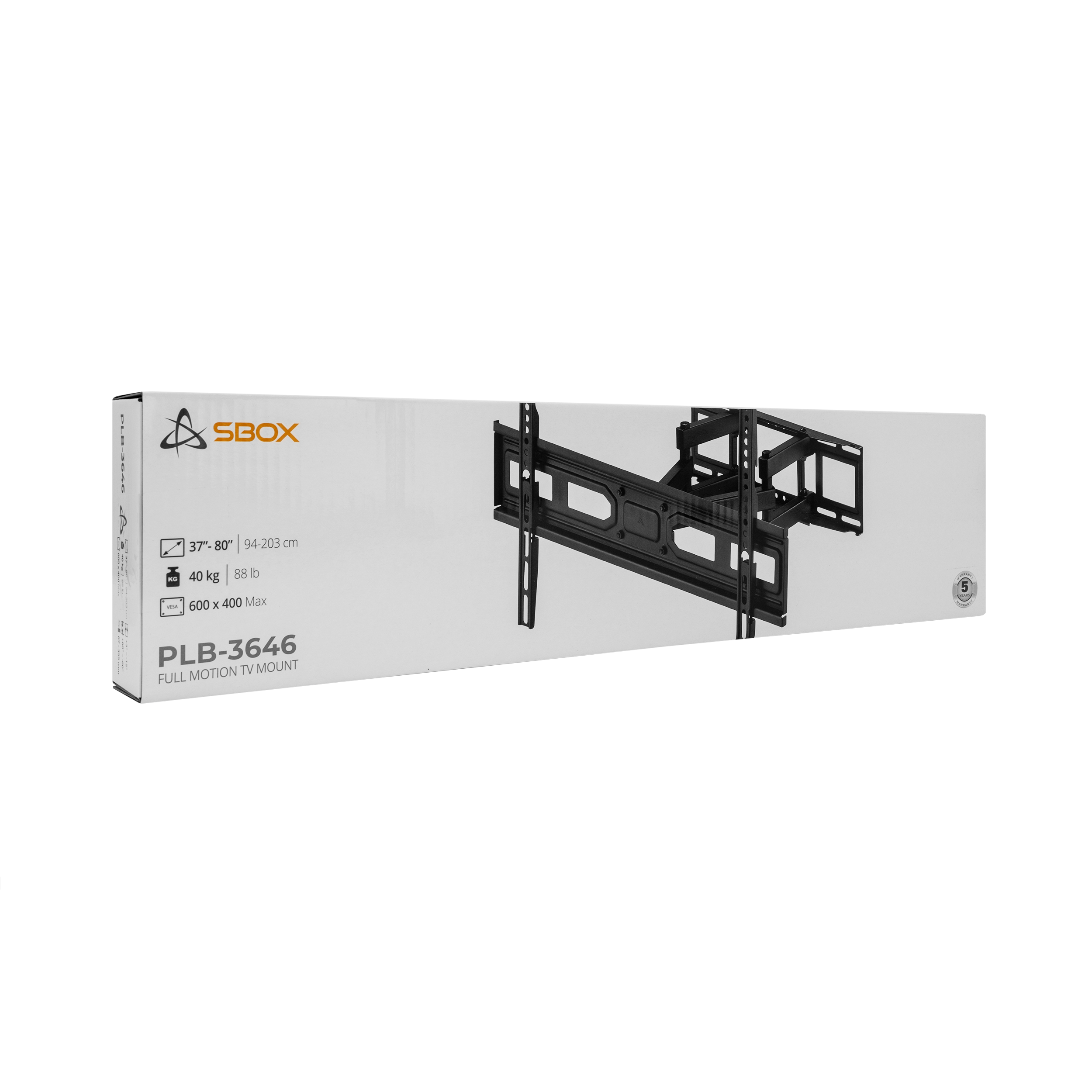 Nosač za TV zidni SBOX PLB-3646-2 (37"-80", do 40 kg, nagib 15°, zakret 60°)-7