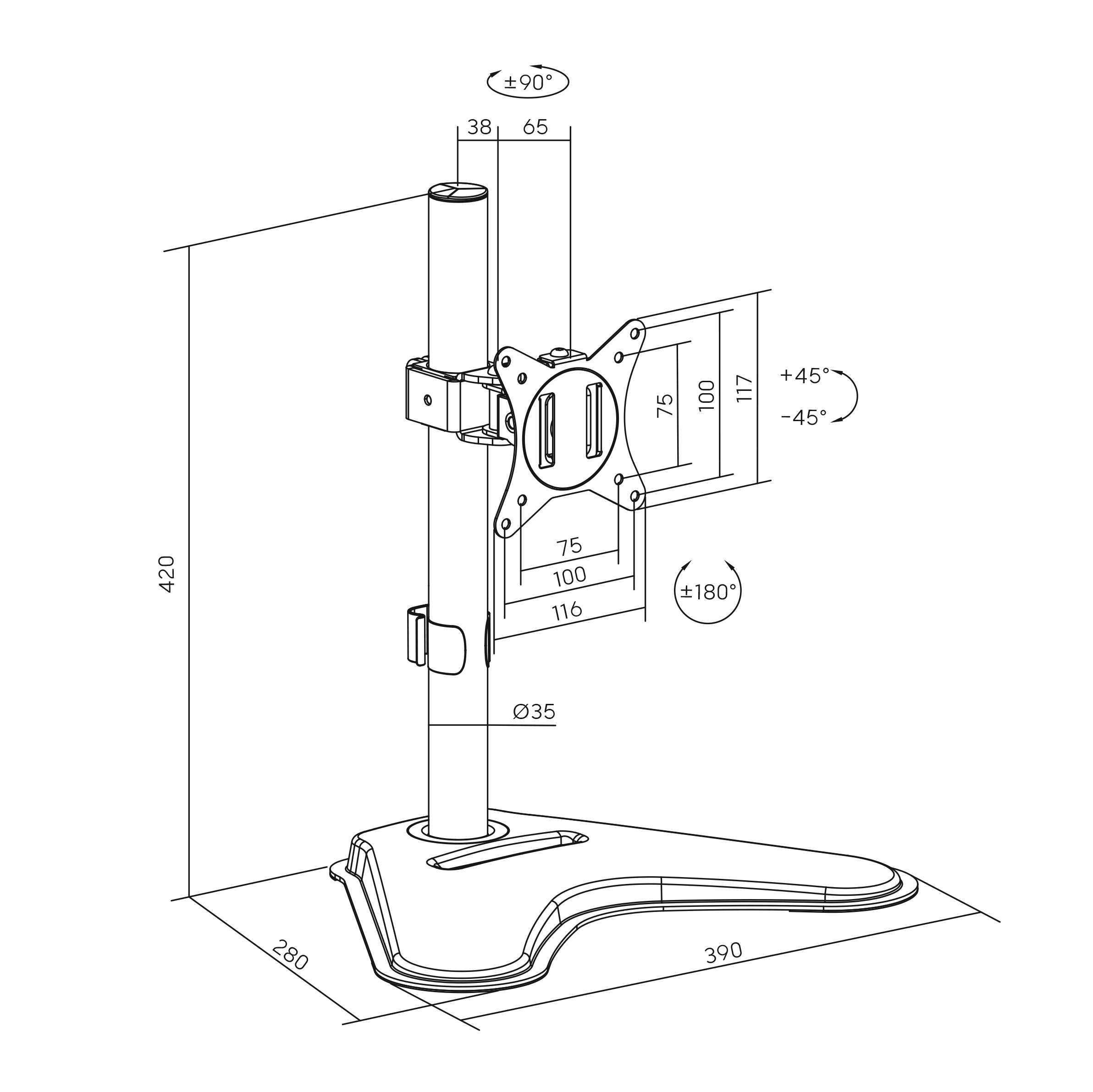 STOLNI STALAK SBOX LCD-F012-2-19