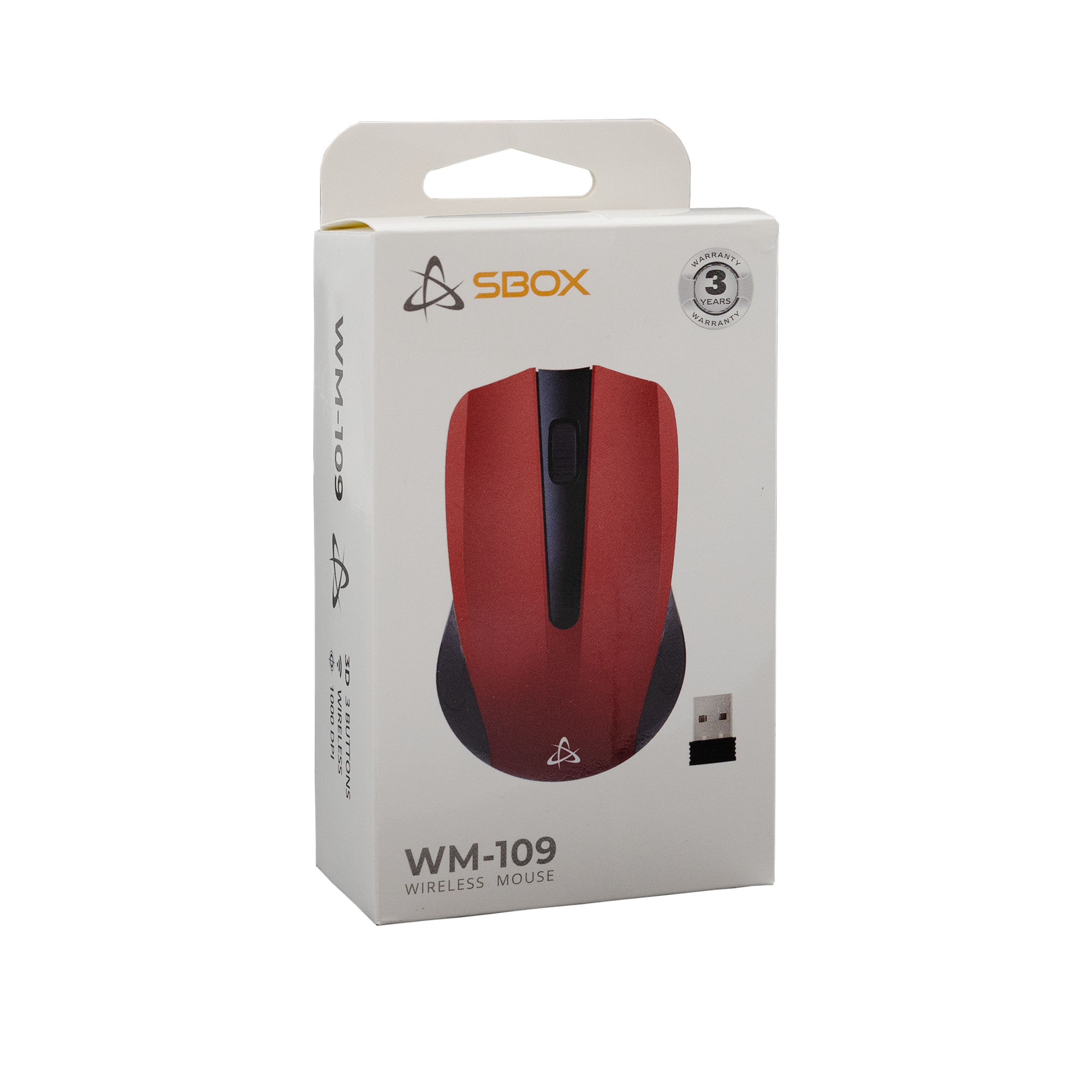 Miš SBOX WM-109 Crveni / Bežični-5