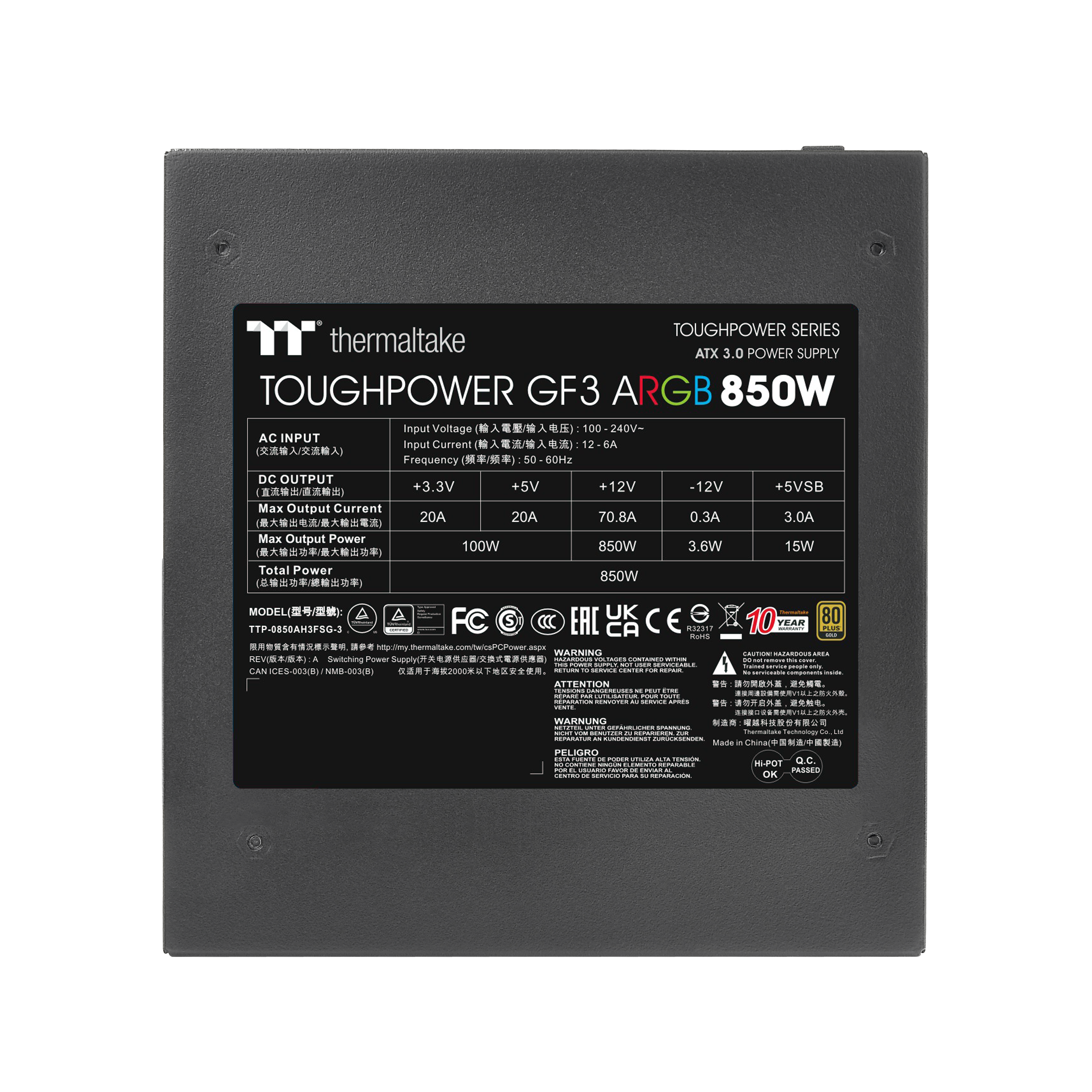 Napajanje THERMALTAKE TOUGHPOWER GF3 ARGB 850W-2