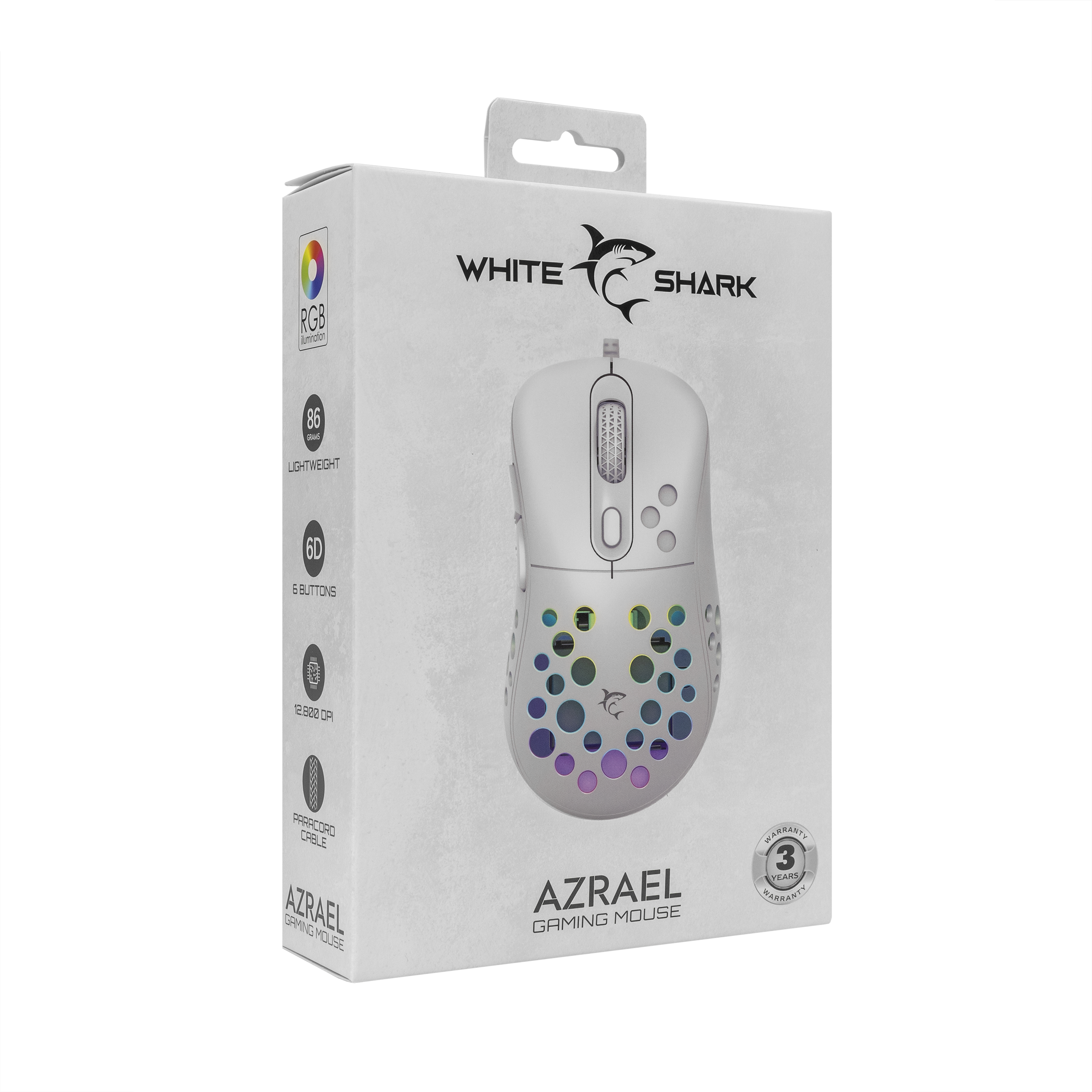 Miš WHITE SHARK GM-5013 AZRAEL 12.800 DPI bijeli-6