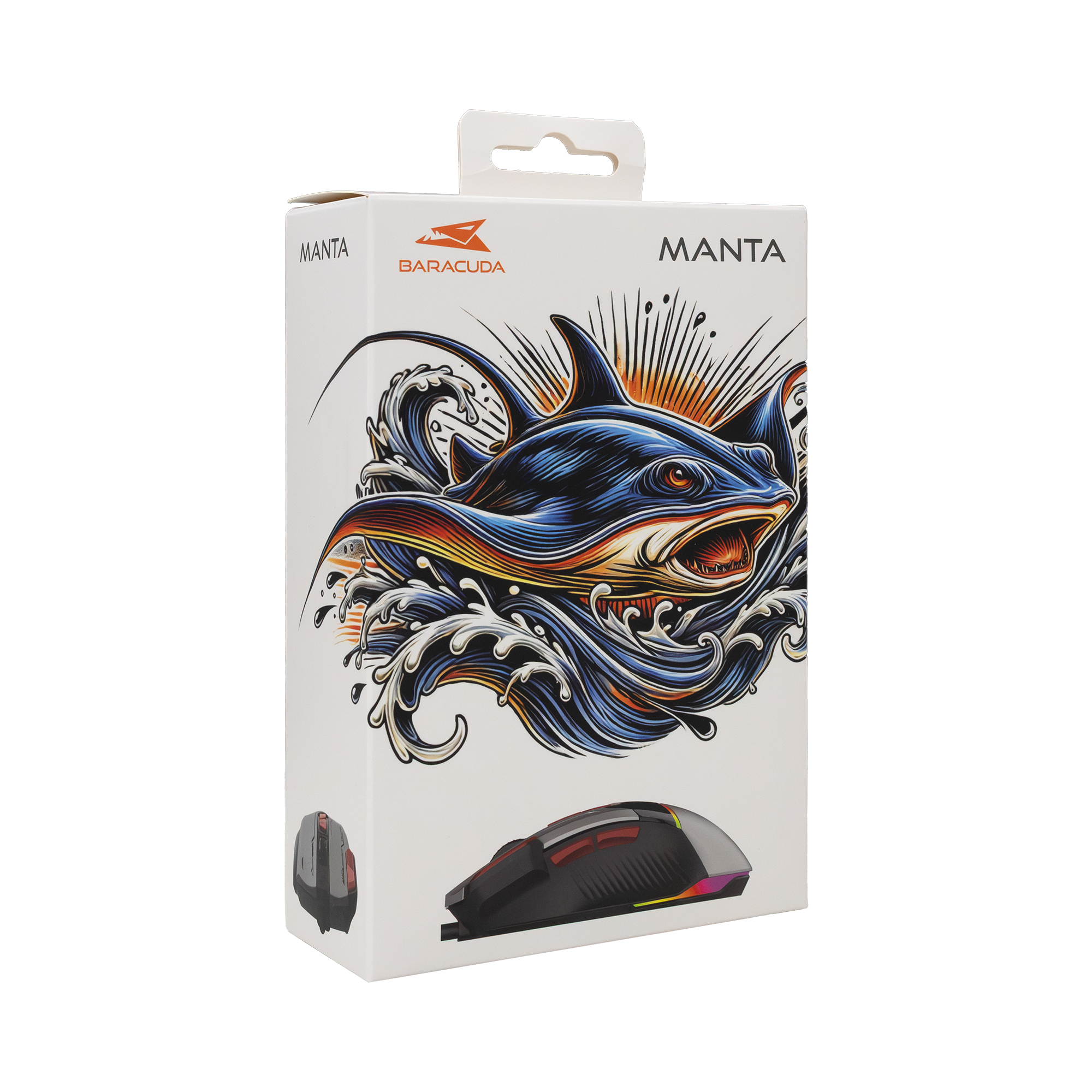 Miš BARACUDA BGM-047 MANTA 12.800 dpi sivi-11