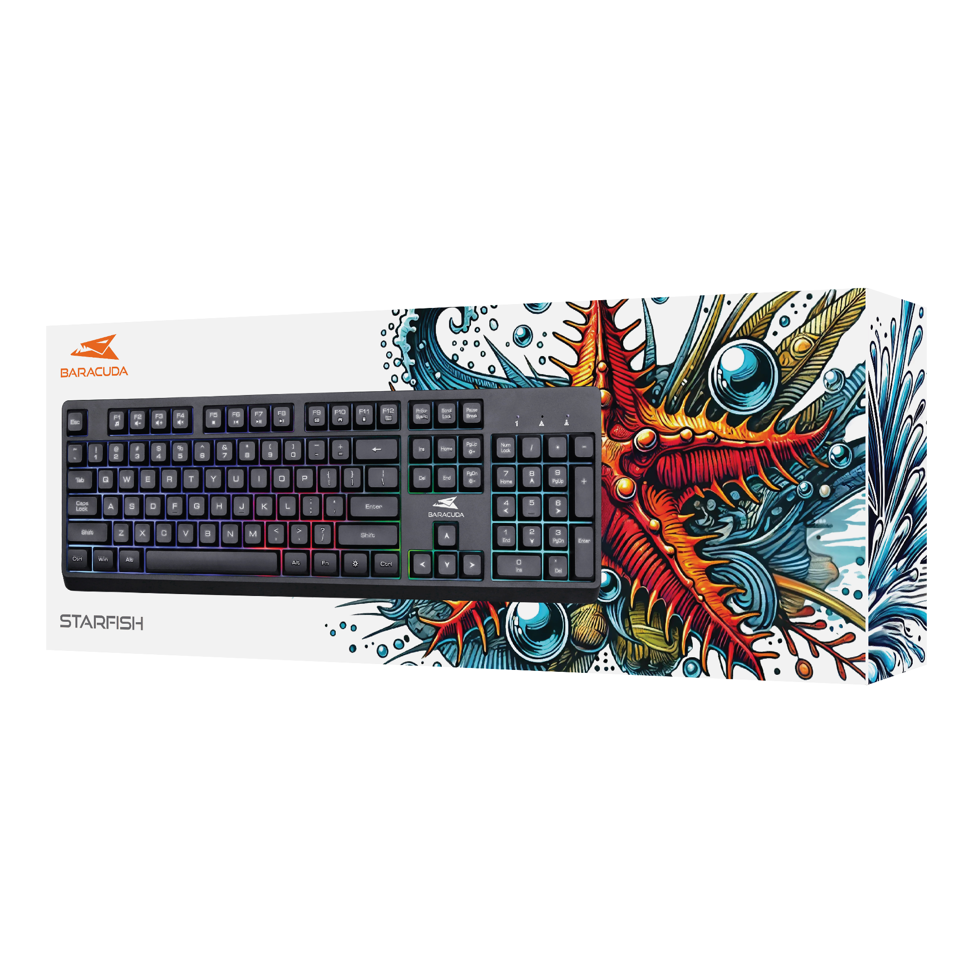 Tipkovnica BARACUDA BGK-02114 STARFISH US crna-5