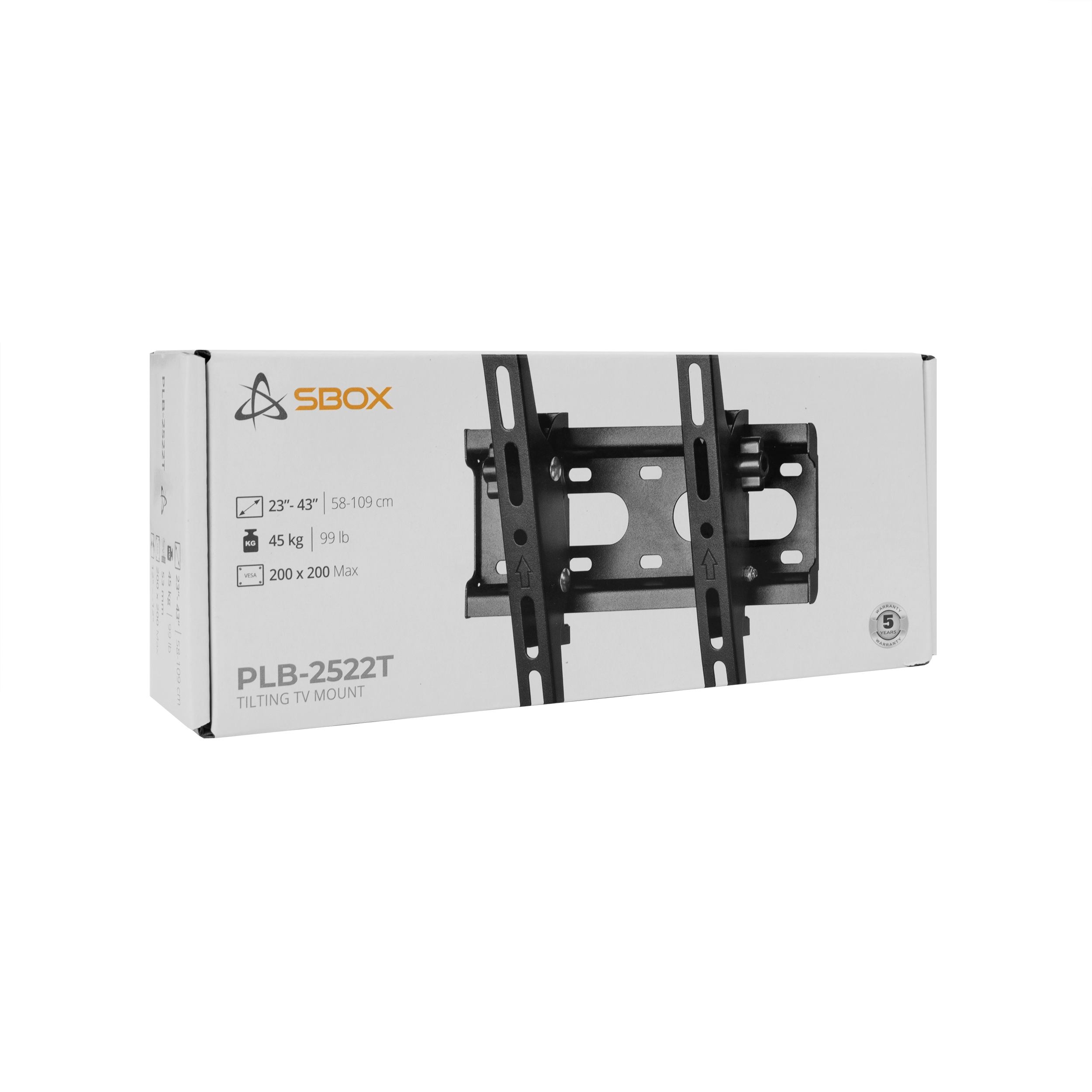 Nosač za TV zidni SBOX PLB-2522T-2 (23"- 43", do 45 kg, nagib +12° / -12°)-7