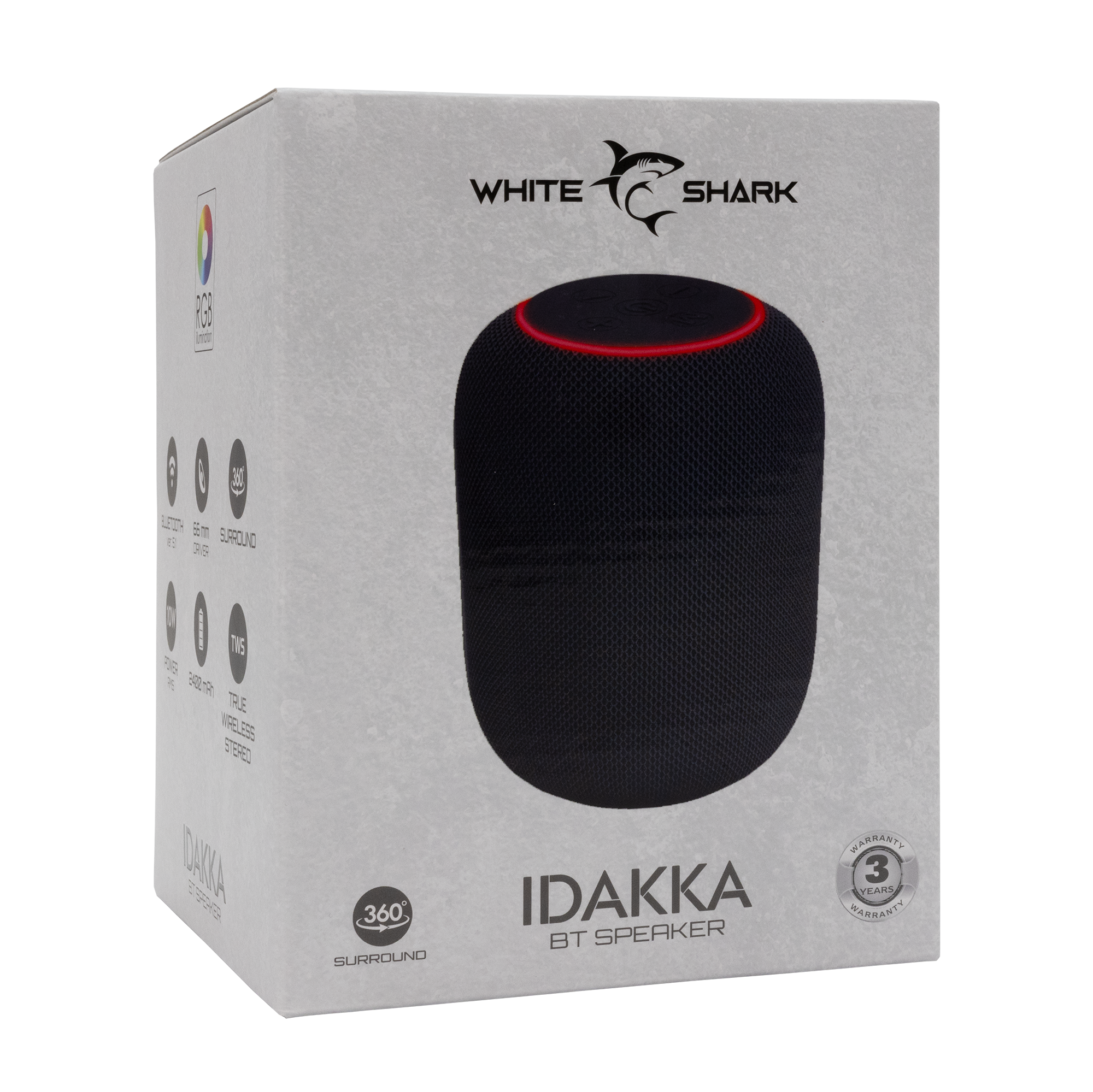 White Shark BLUETOOTH ZVUČNIK GBT-619 IDAKKA crni-11