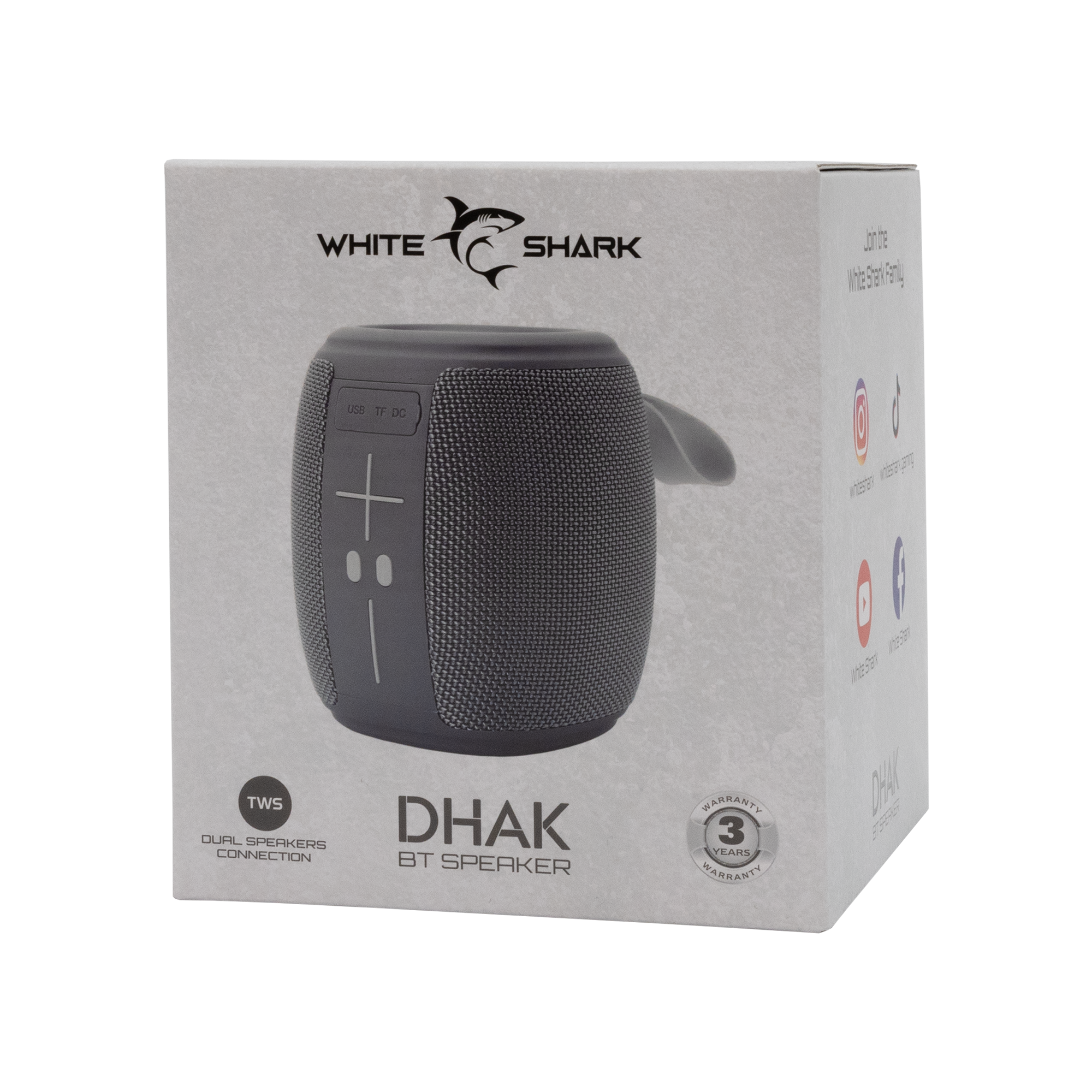 White Shark BLUETOOTH ZVUČNIK GBT-888 DHAK sivi-4