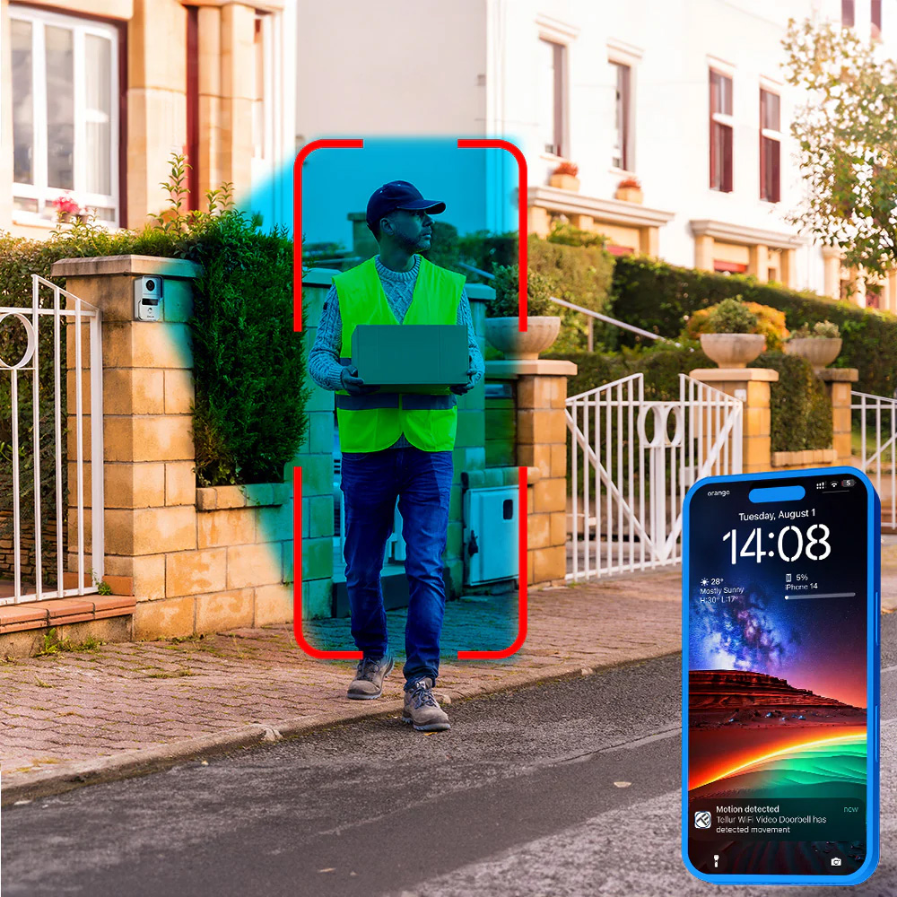 TELLUR PAMETNO WIFI VIDEO ZVONO. 1080P, FUNKCIJA OTKLJUČAVANJA, UNUTARNJE ZVONCE, SIVA-12