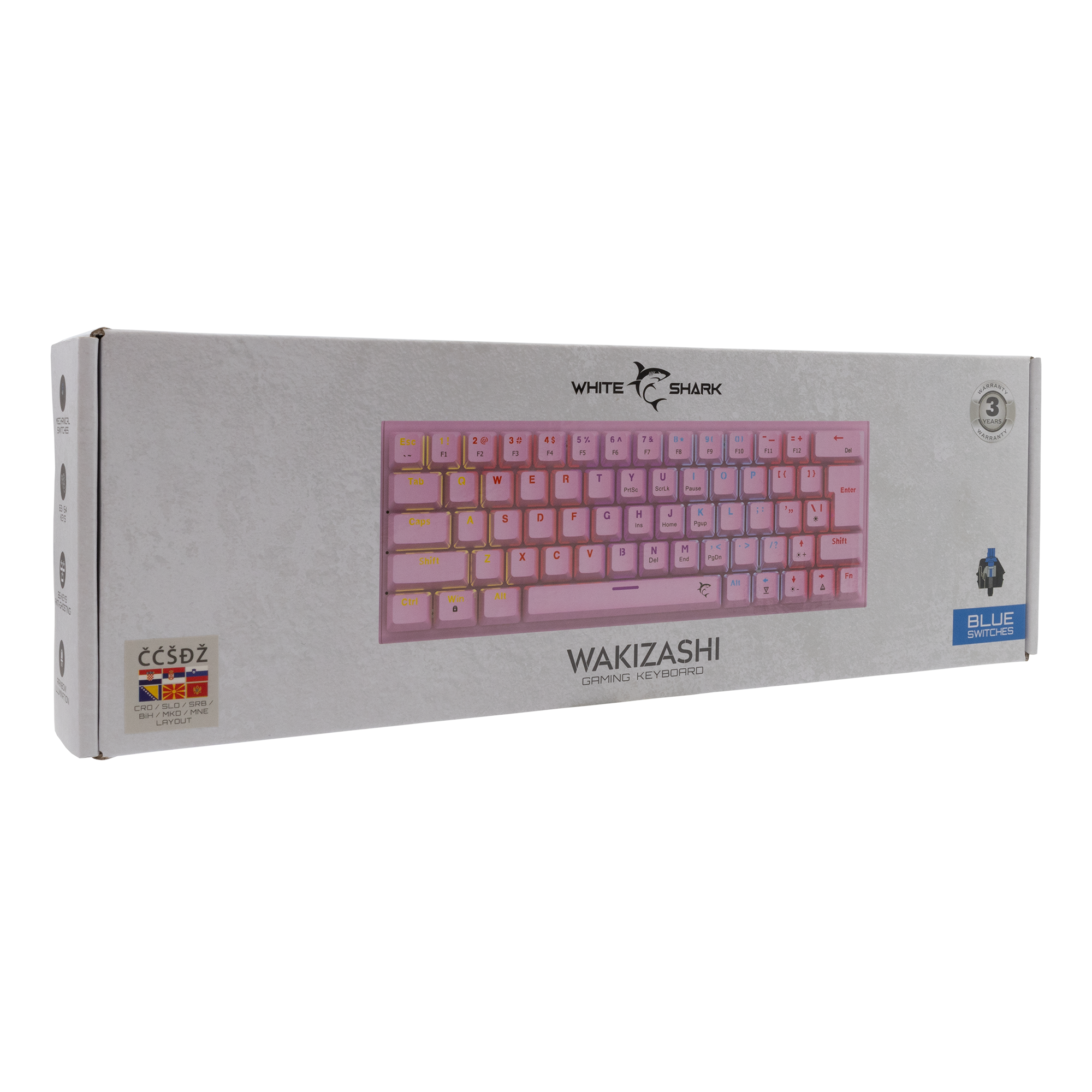 Tipkovnica WHITE SHARK GK-002422 WAKIZASHI (HR-BLUE.SW) roza-8