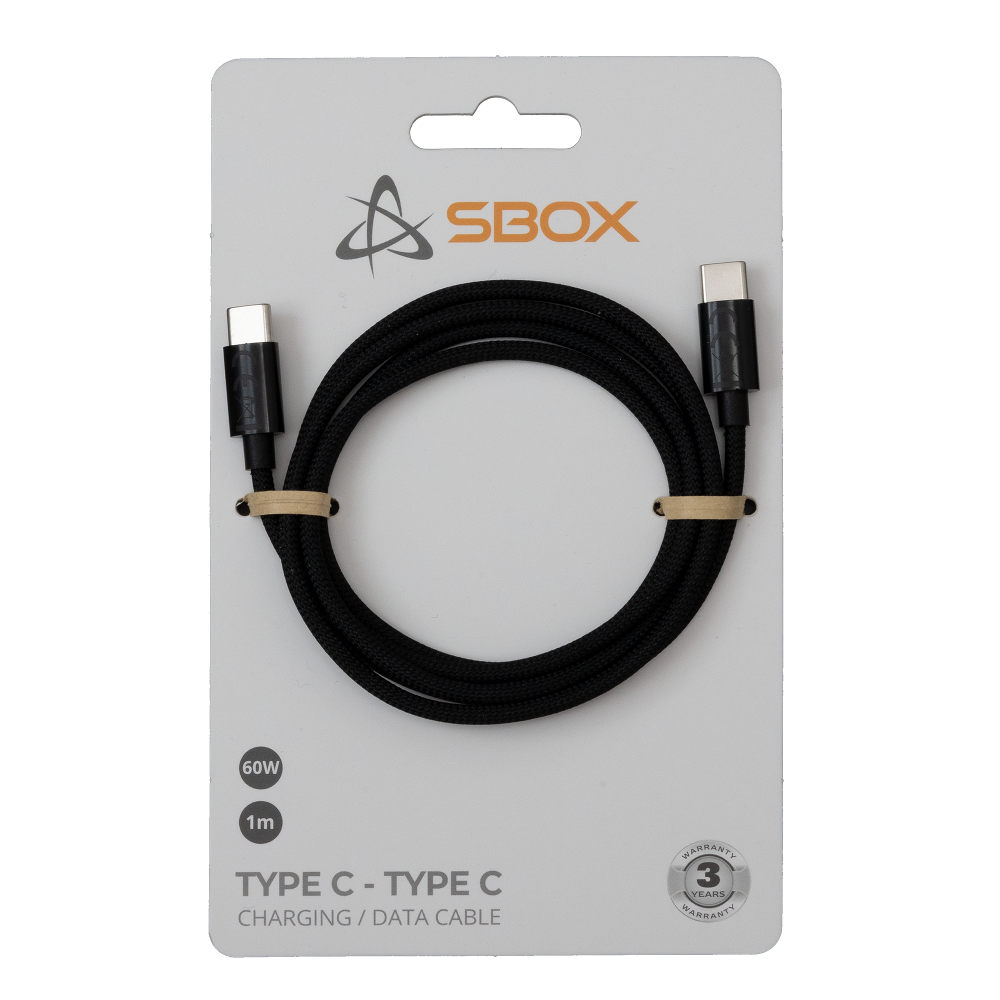 Kabel SBOX USB Type C na USB Type C M/M (1m, 60W) crni-1