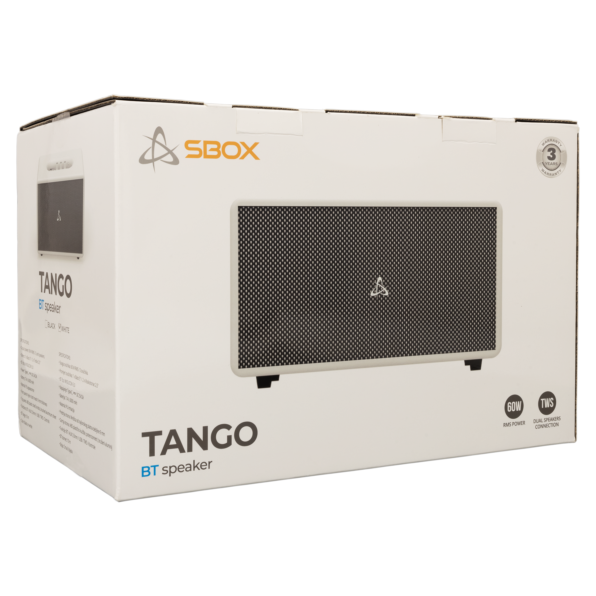 Bluetooth zvučnik SBOX BT-60 TANGO Bijeli 60W-5