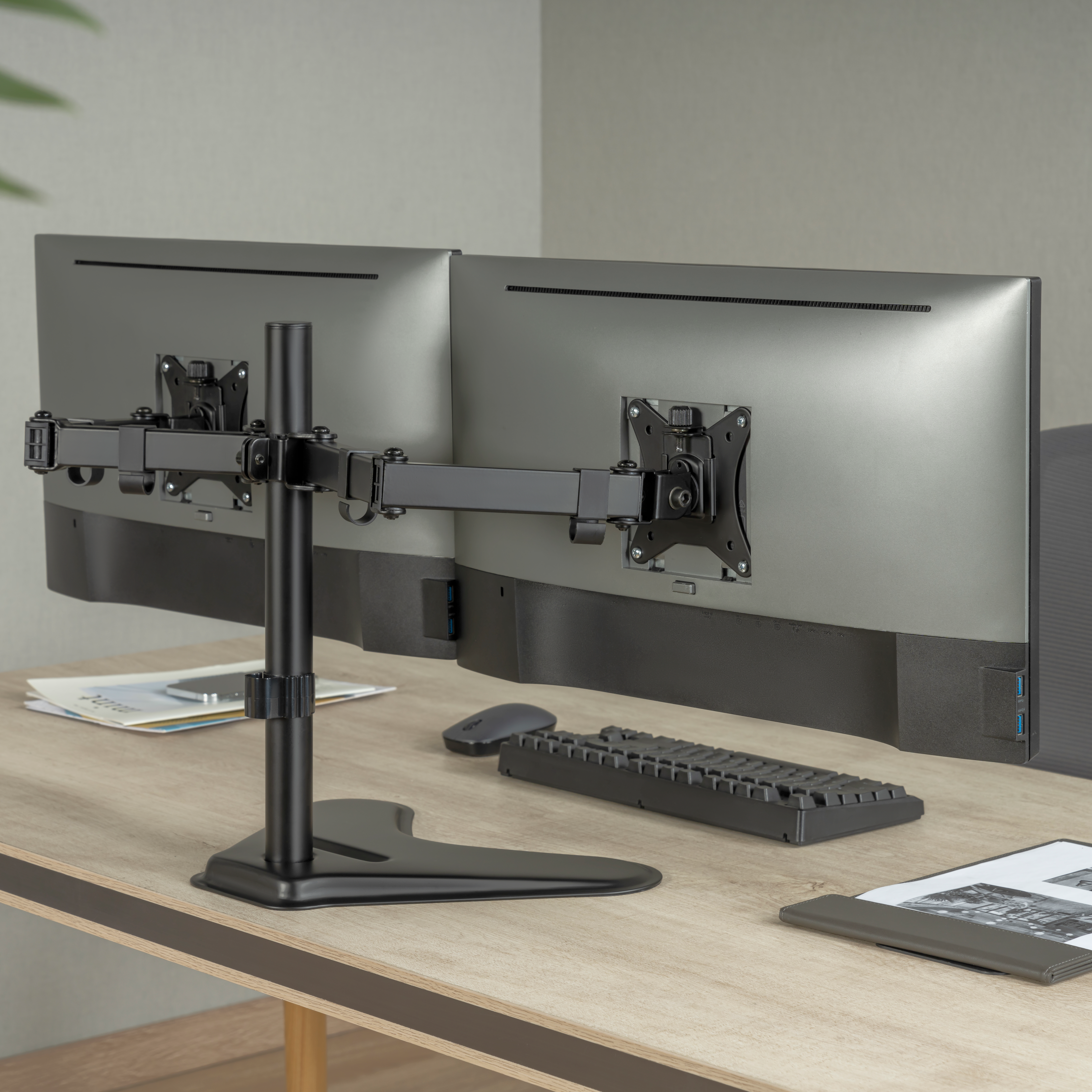 Nosač za dva monitora SBOX LCD-F024-2 (stolni)-7