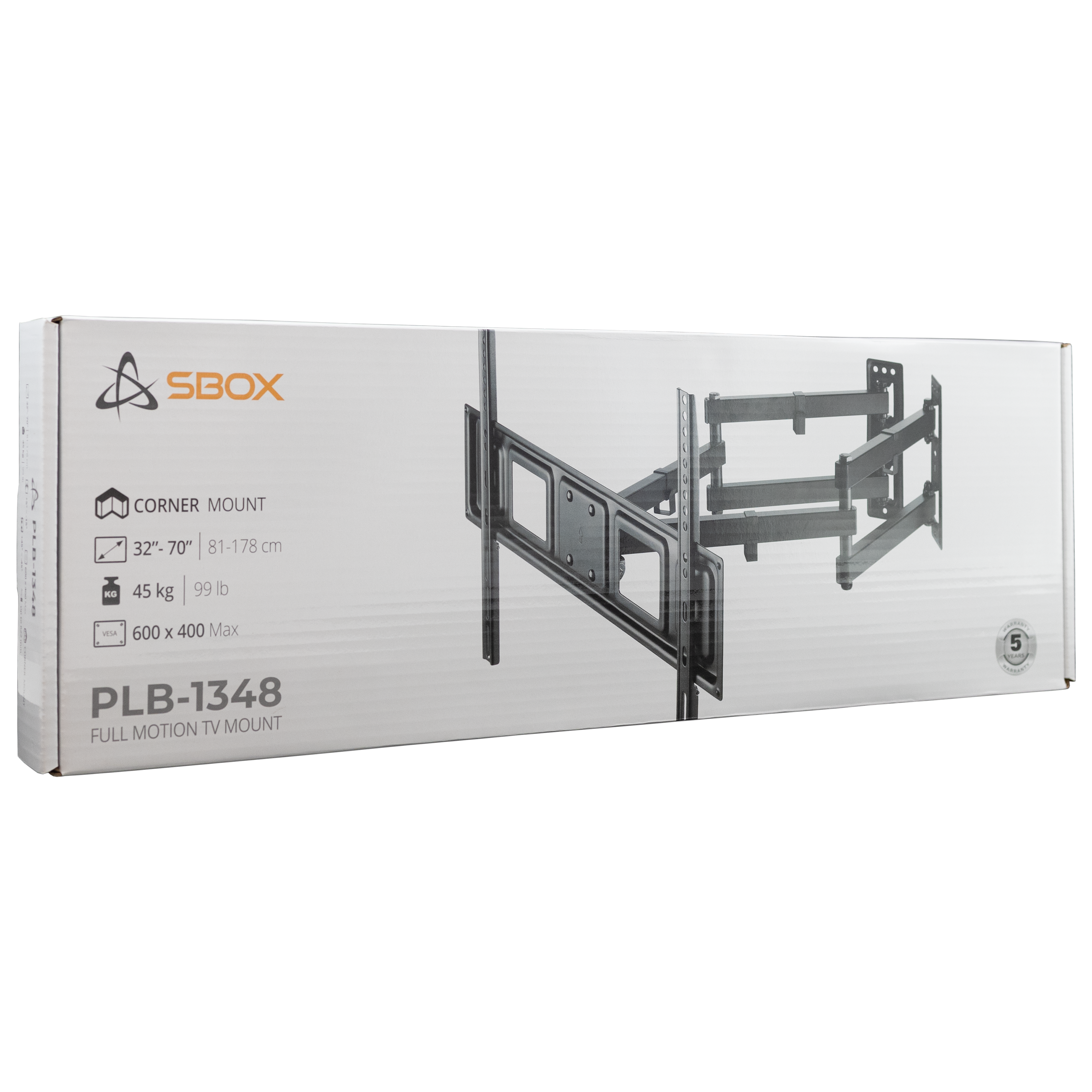 Nosač za TV zidni SBOX PLB-1348-2 (32"- 70", do 45 kg, nagib +5°/ -15°, sa zglobom)-11