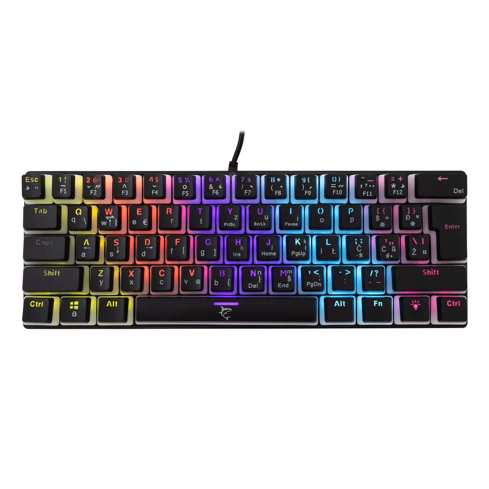 Tipkovnica WHITE SHARK GK-2202 ASHIKO (HR, BLUE.SW.) crna-7