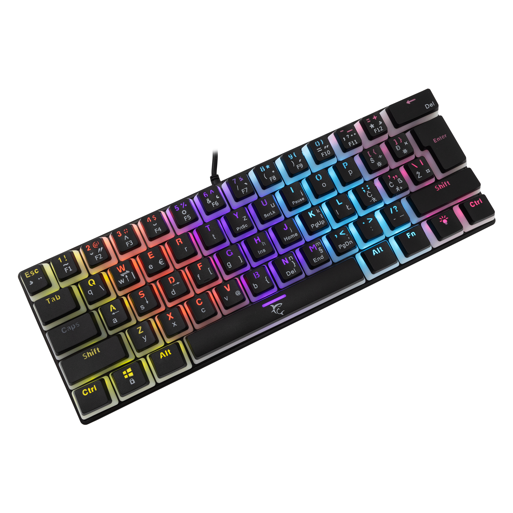 Tipkovnica WHITE SHARK GK-2202 ASHIKO (HR, BLUE.SW.) crna-8