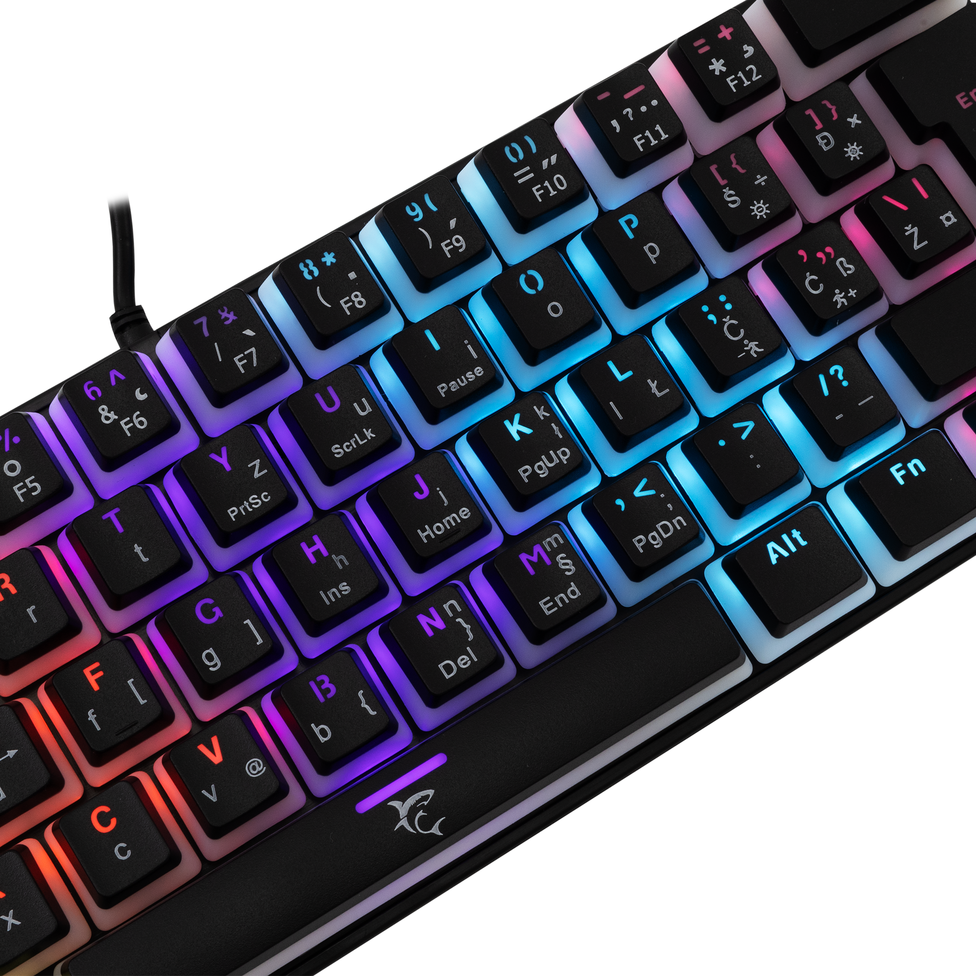 Tipkovnica WHITE SHARK GK-2202 ASHIKO (HR, BLUE.SW.) crna-9