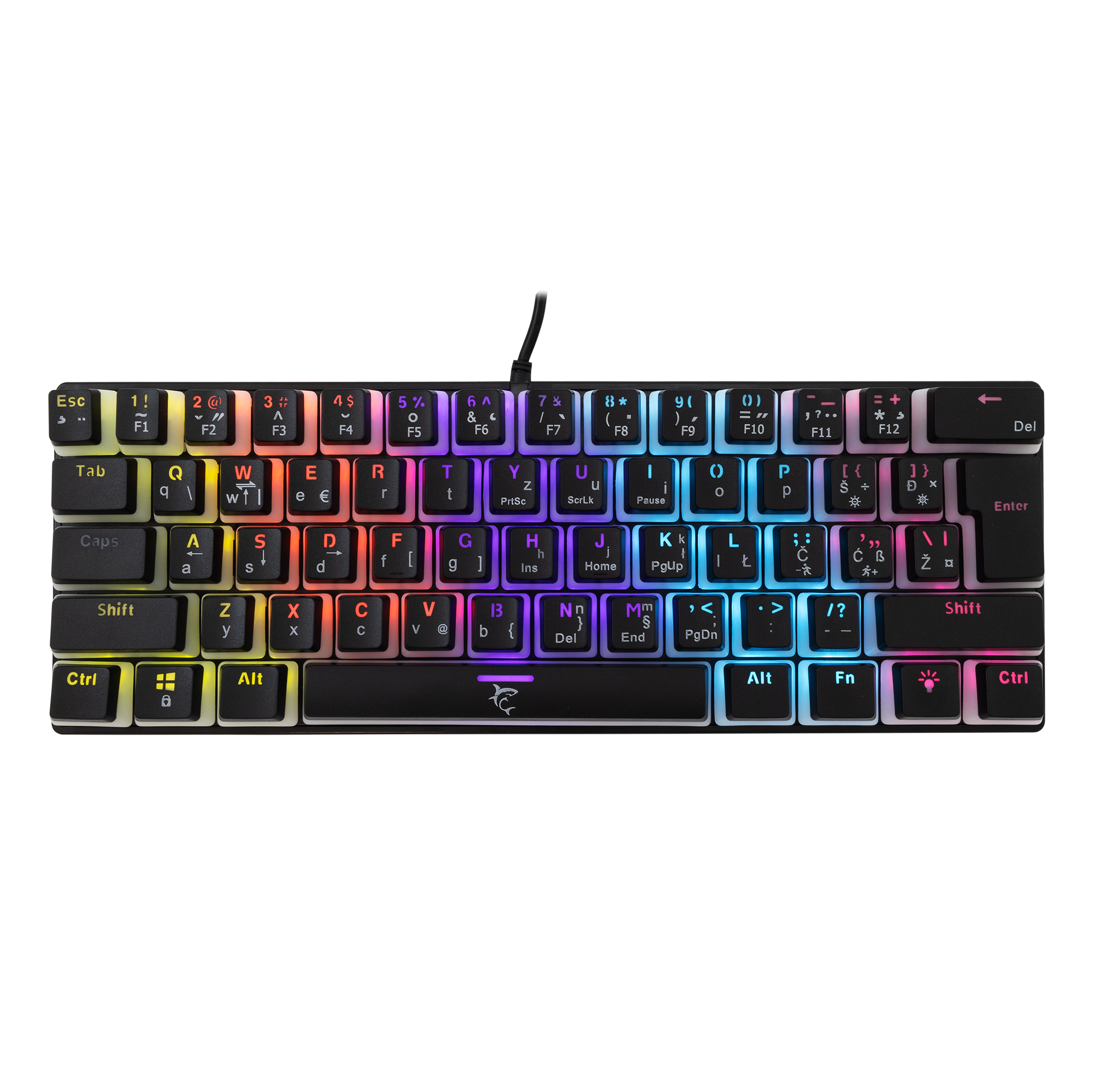 Tipkovnica WHITE SHARK GK-2202 ASHIKO (HR, RED.SW.) crna-0
