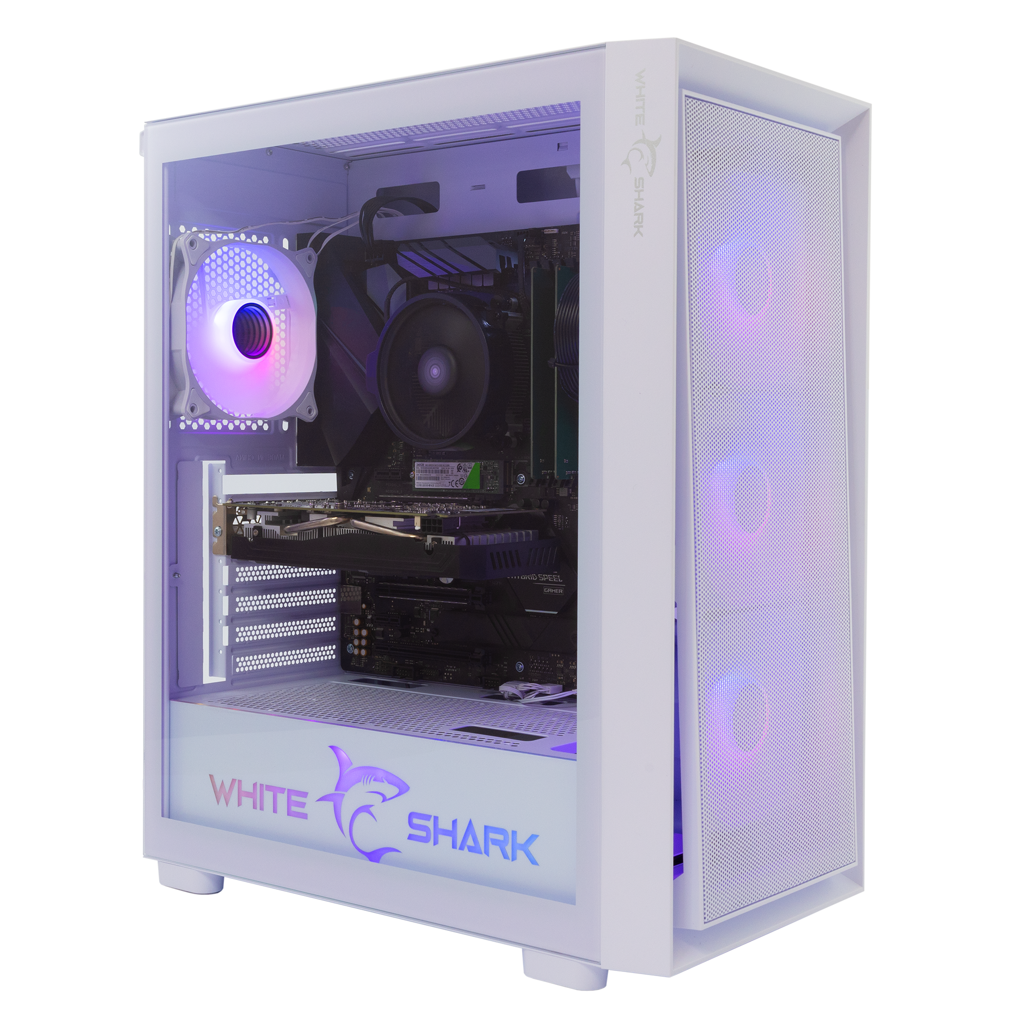 White Shark KUĆIŠTE GCC-2401 WARHEAD-3 BIJELO / 4 Fans 12cm RGB-6