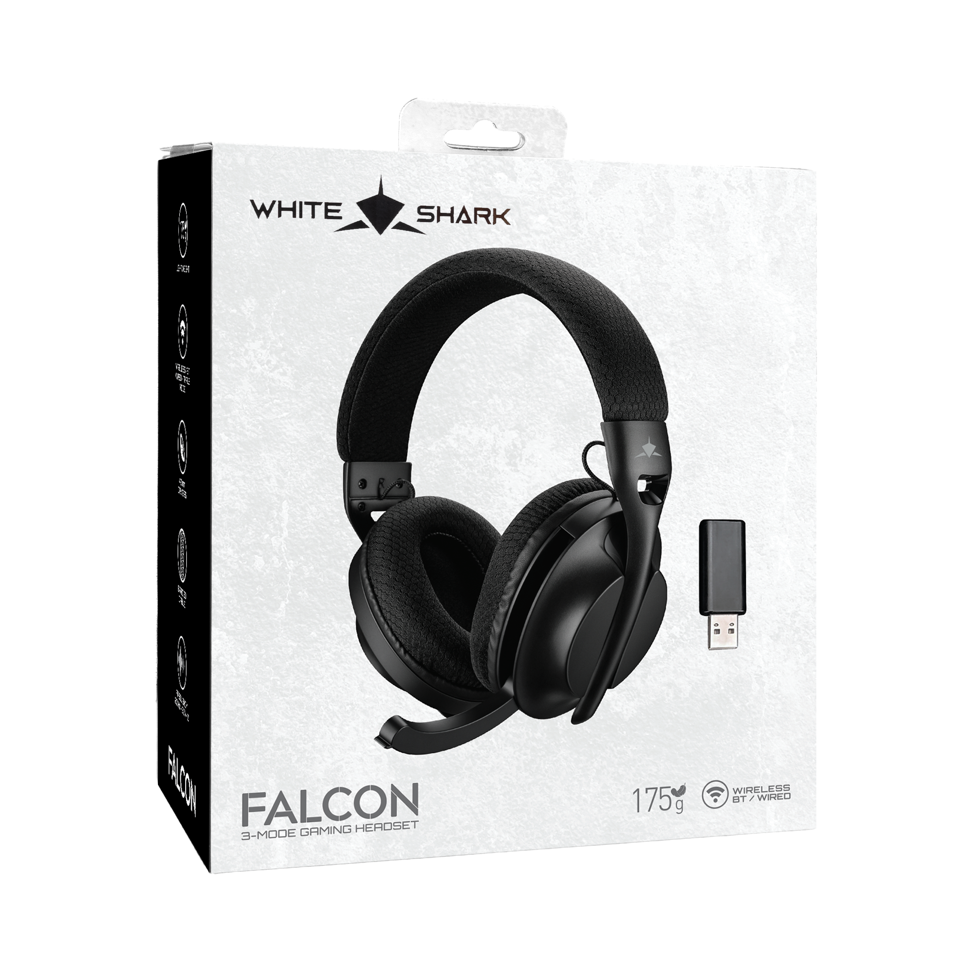 White Shark HEADSET WGH-2441 FALCON Crne - Bežične-23