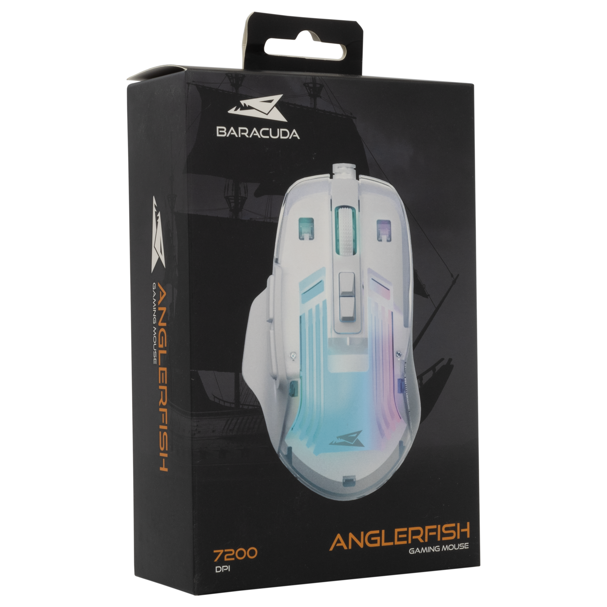 Miš BARACUDA BGM-062 Anglerfish bijeli-6
