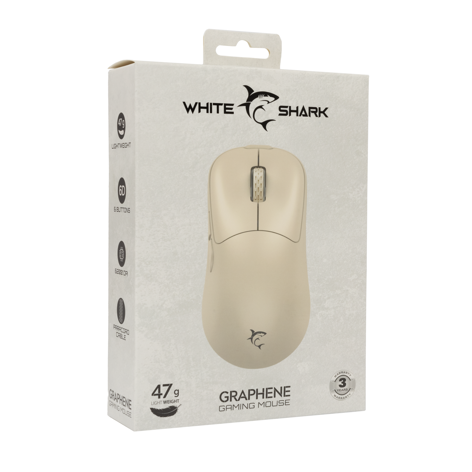 White Shark MIŠ GM-5014 GRAPHENE / 12.400 DPI - Bež-6