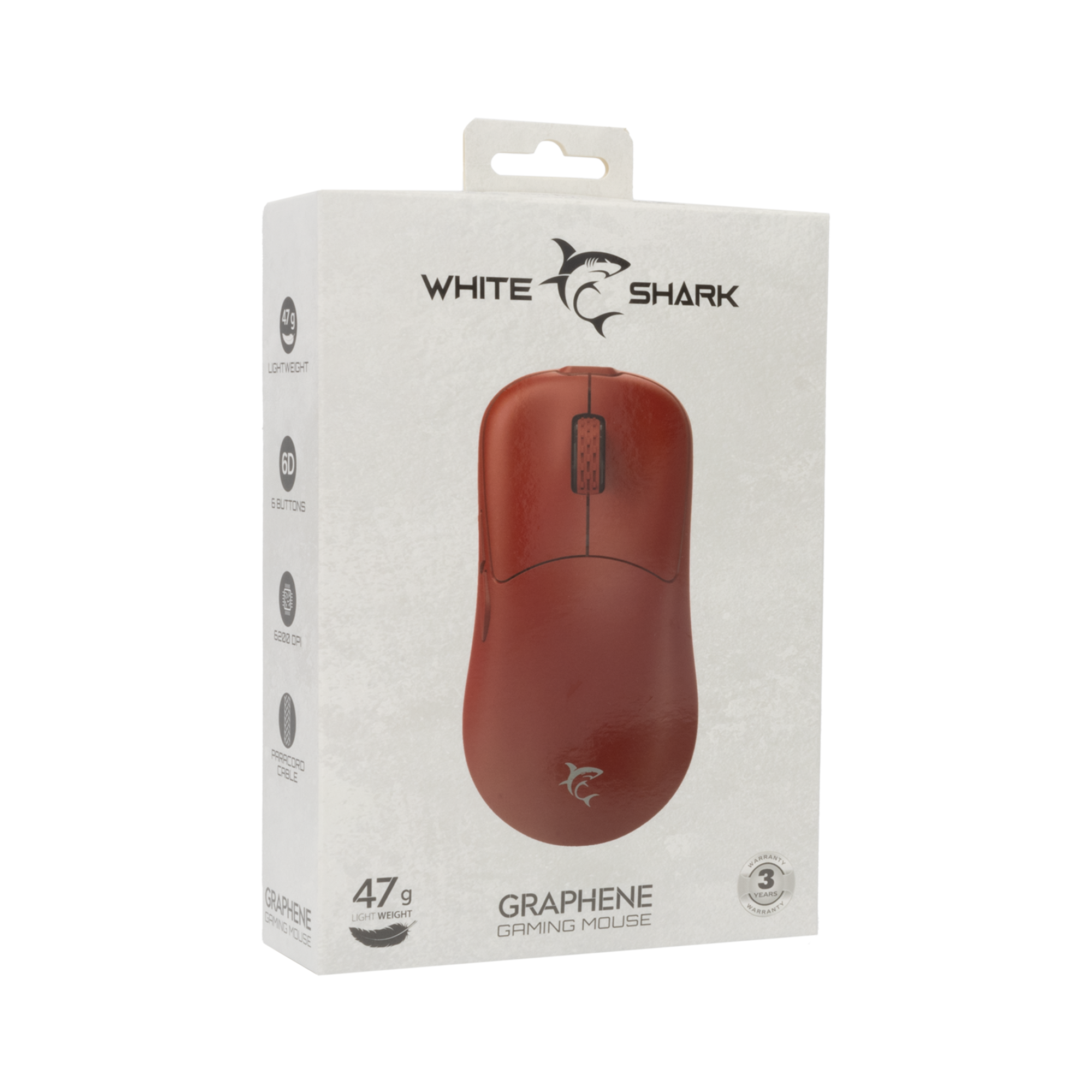 White Shark MIŠ GM-5014 GRAPHENE / 12.400 DPI - Crveni-5
