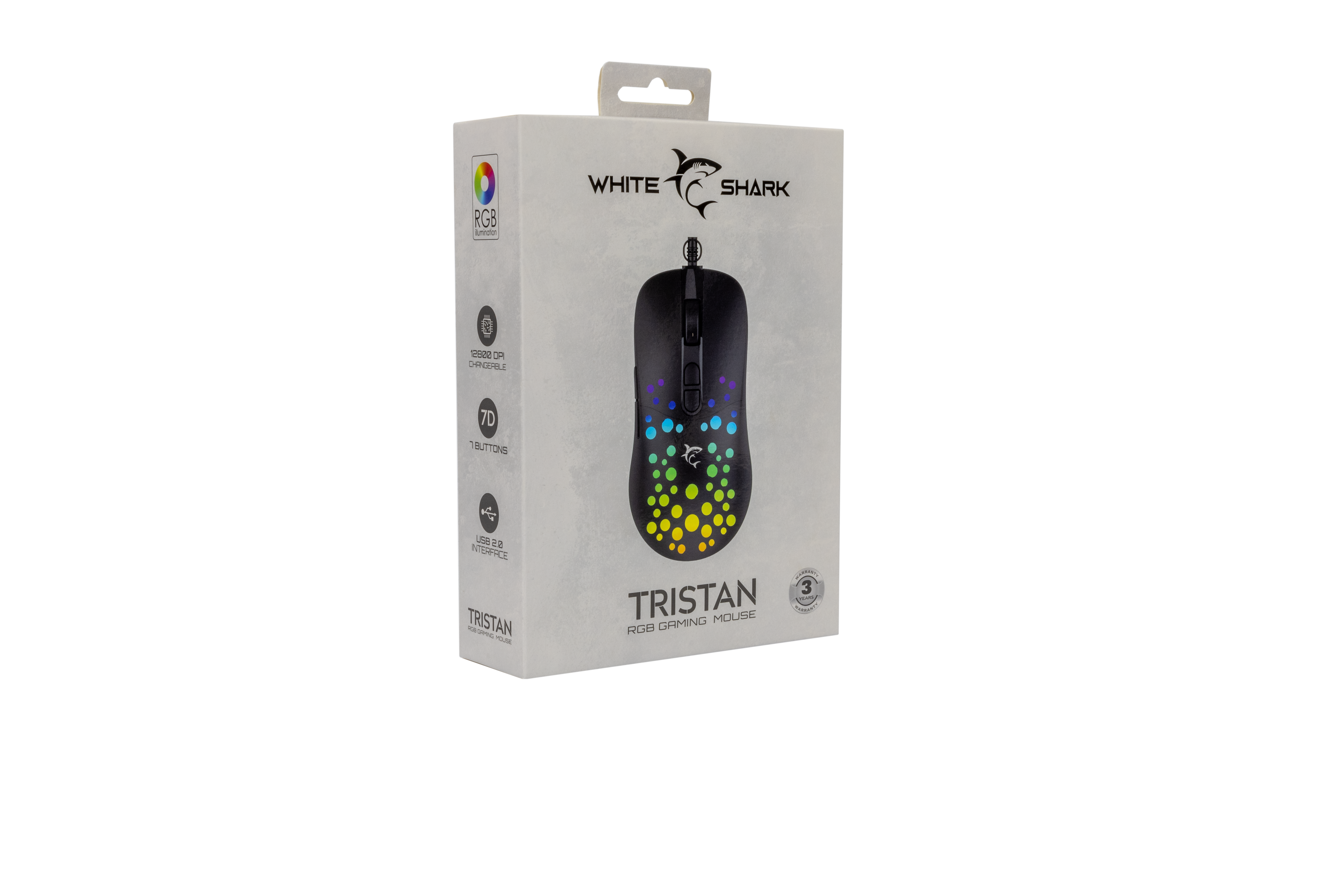 Miš WHITE SHARK GM-9004 TRISTAN-2 (RGB, 12.800 dpi) crni-6