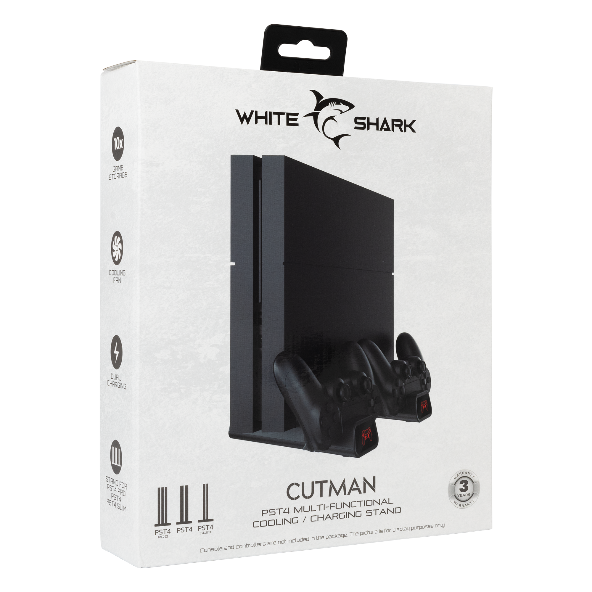 Hladnjak za PS4 sa stalkom za punjenje WHITE SHARK PS4-19076 Cutman-11
