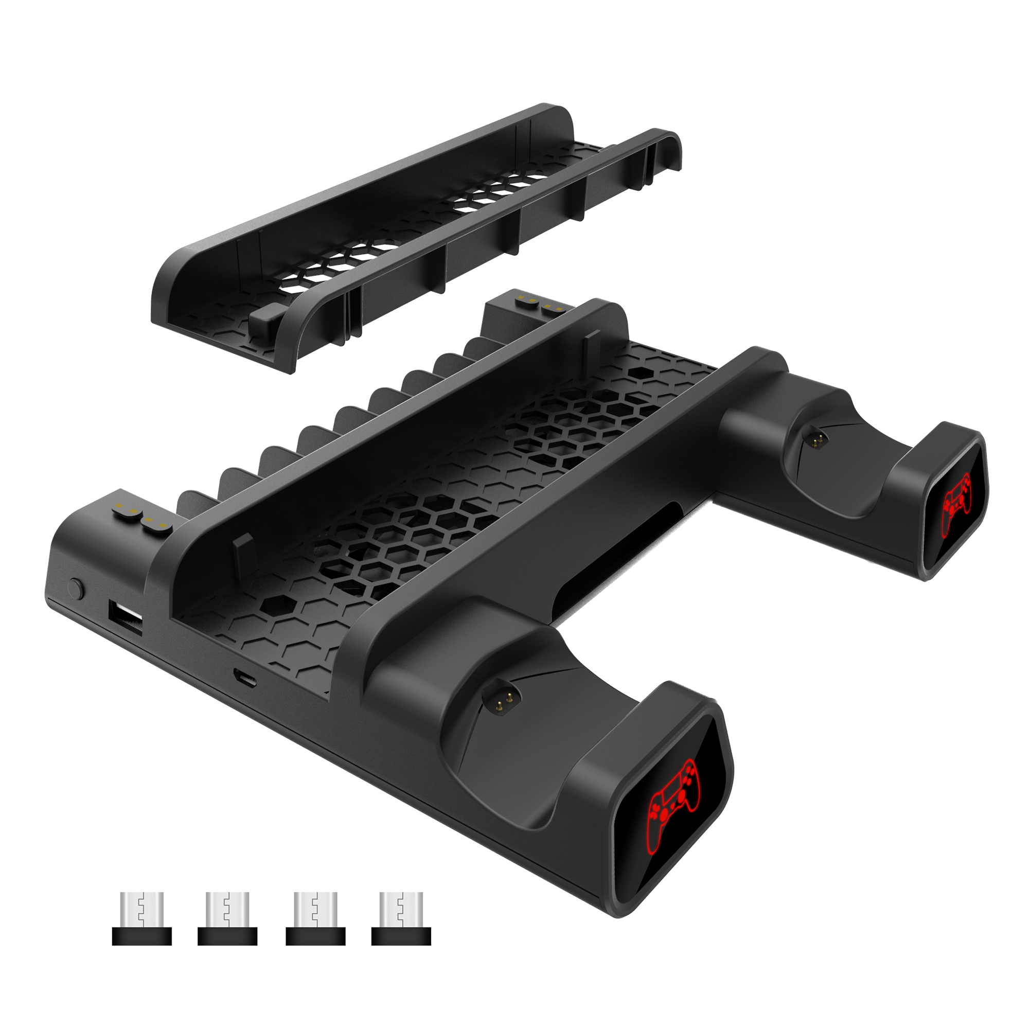 Hladnjak za PS4 sa stalkom za punjenje WHITE SHARK PS4-19076 Cutman-3