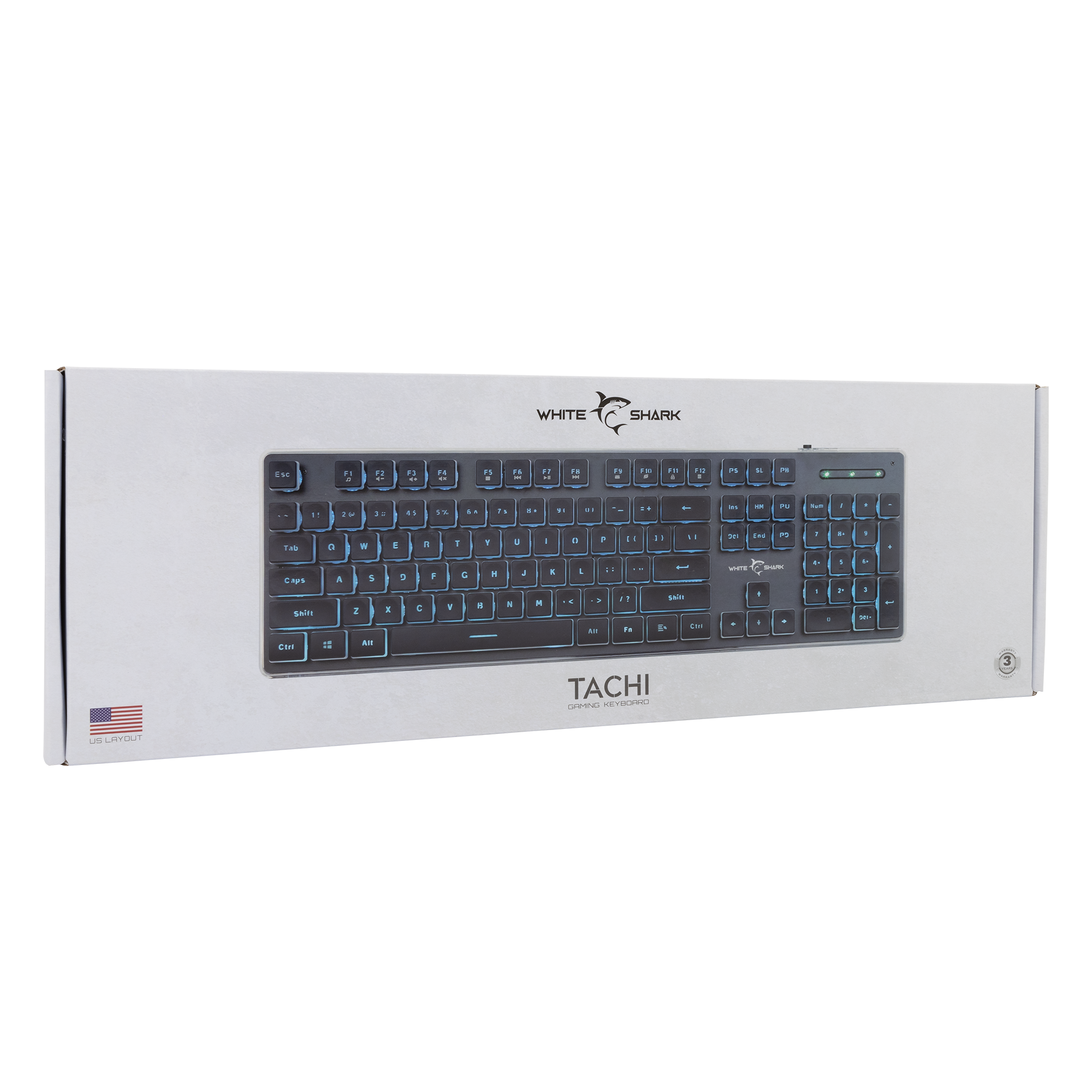 White Shark Tipkovnica GK-003141 TACHI-Crna-US-13