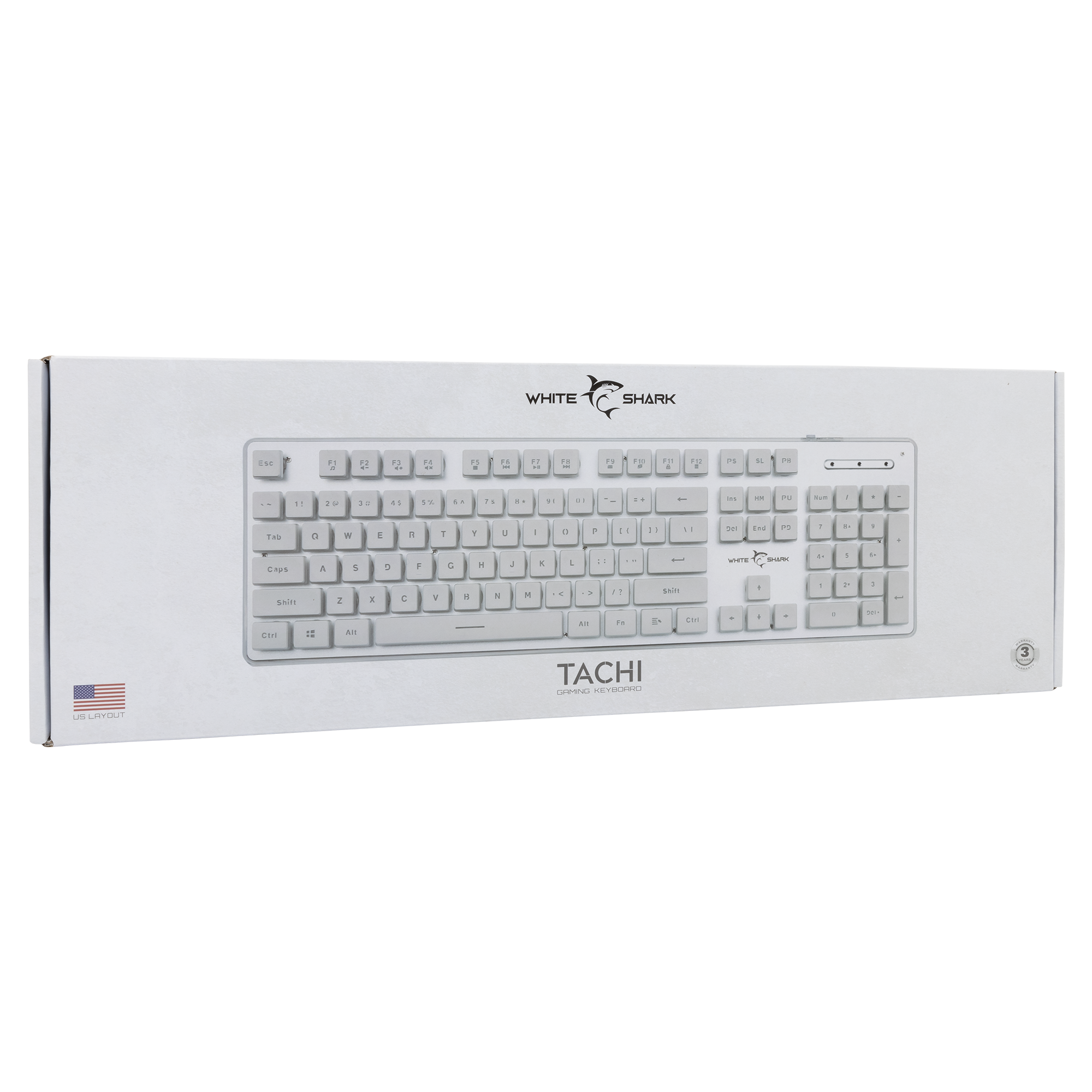White Shark Tipkovnica GK-003241 TACHI-Bijela-US-6