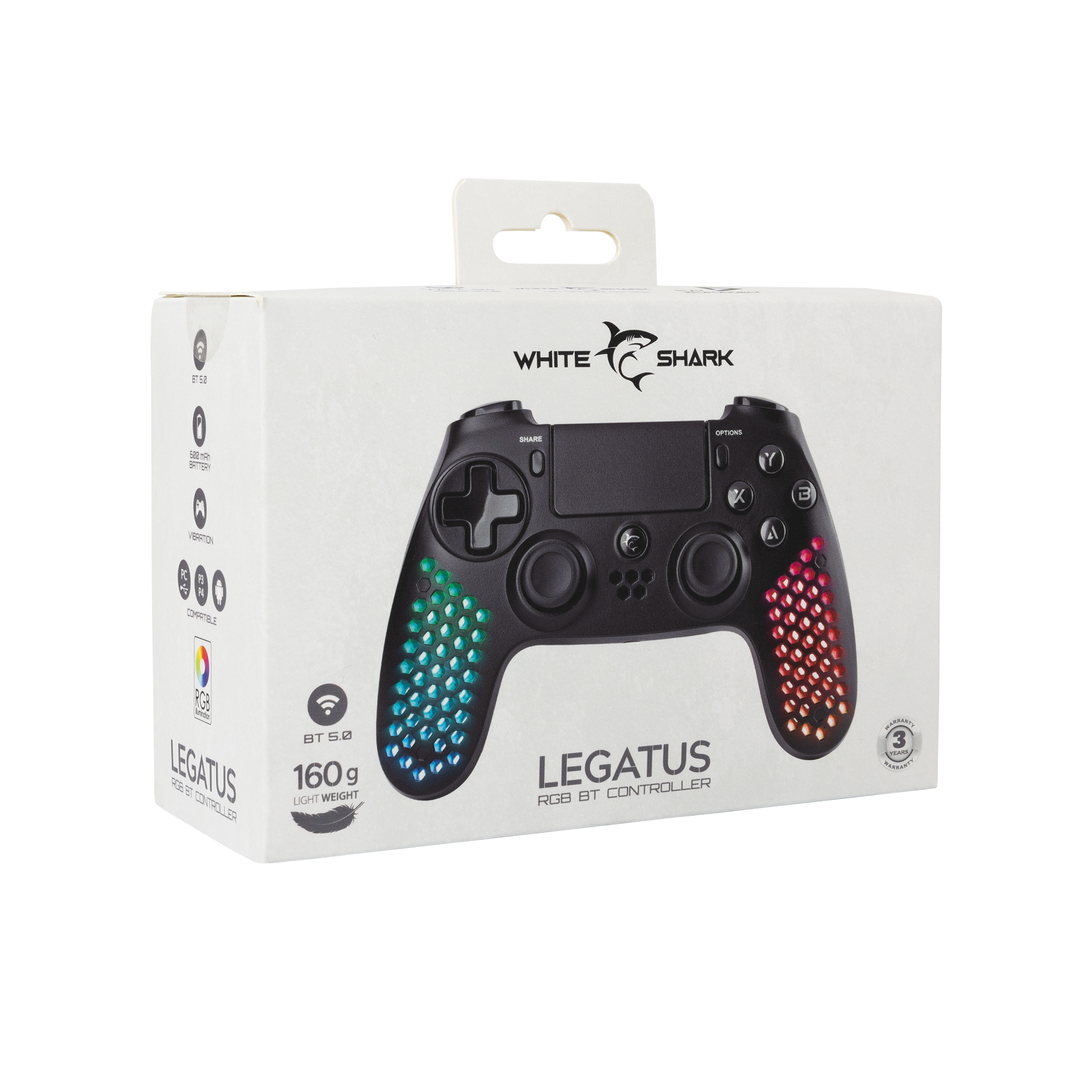 Kontroler WHITE SHARK GPW-4009 LEGATUS PS4/PS3/PC/iOS/Android-7