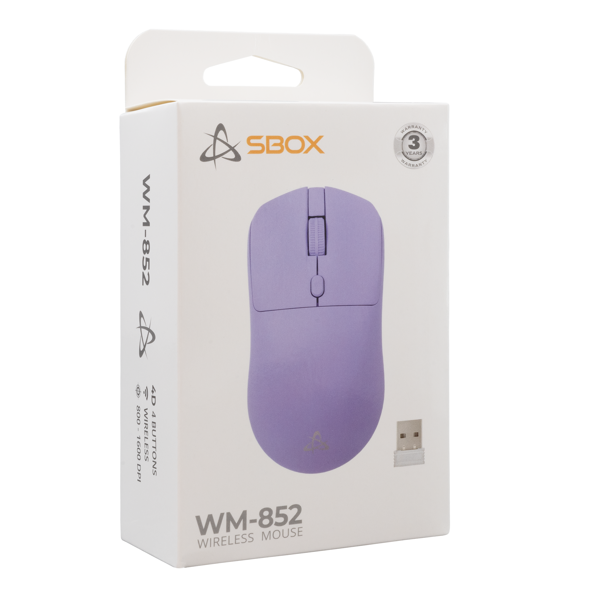 MIŠ SBOX WM-852 Ljubičasti Bežični-5