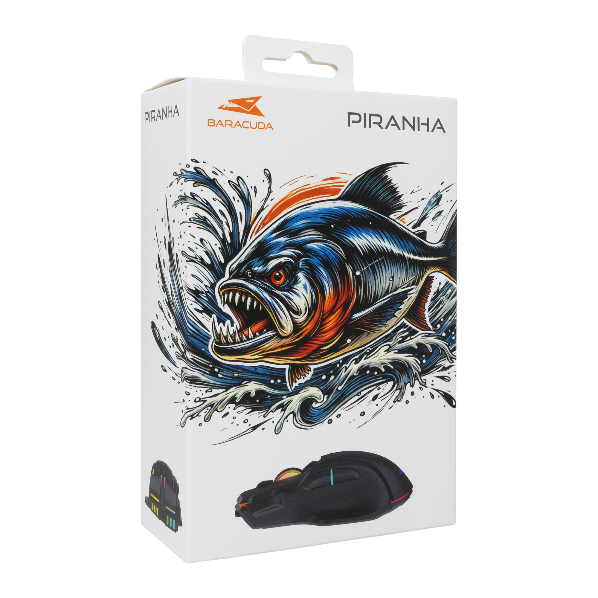 Miš BARACUDA BGM-071 Piranha crni-11