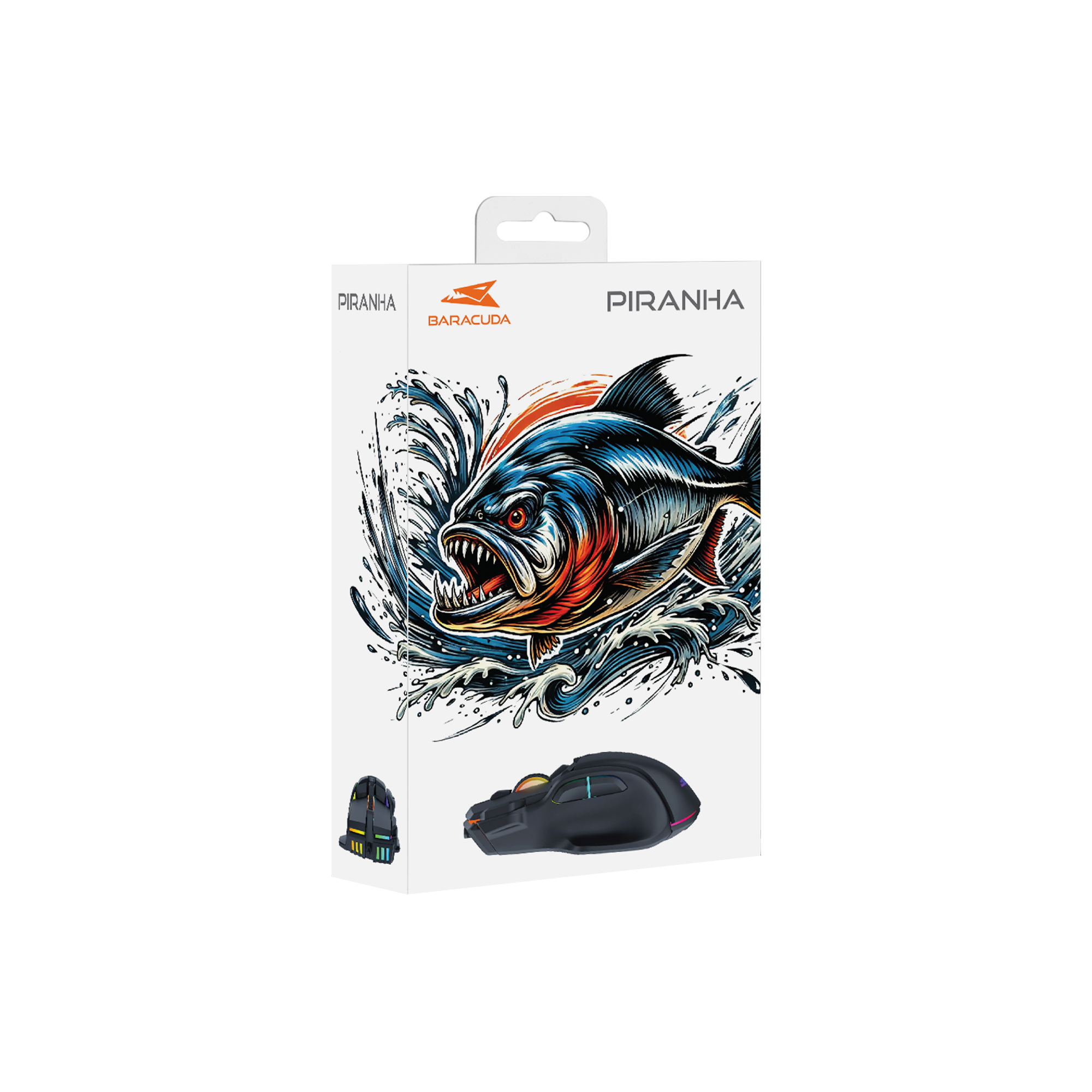 Miš BARACUDA BGM-071 Piranha crni-6