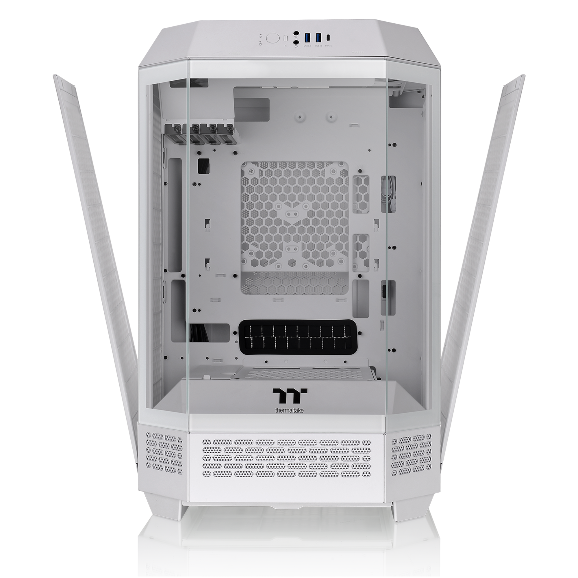 Kućište za računalo THERMALTAKE The Tower 300 Mini Tower (Bijelo, Micro ATX/Mini-ITX, 3x 3.5"/2.5" utora, USB 3.2 Gen 2 Type-C, ARGB)-22