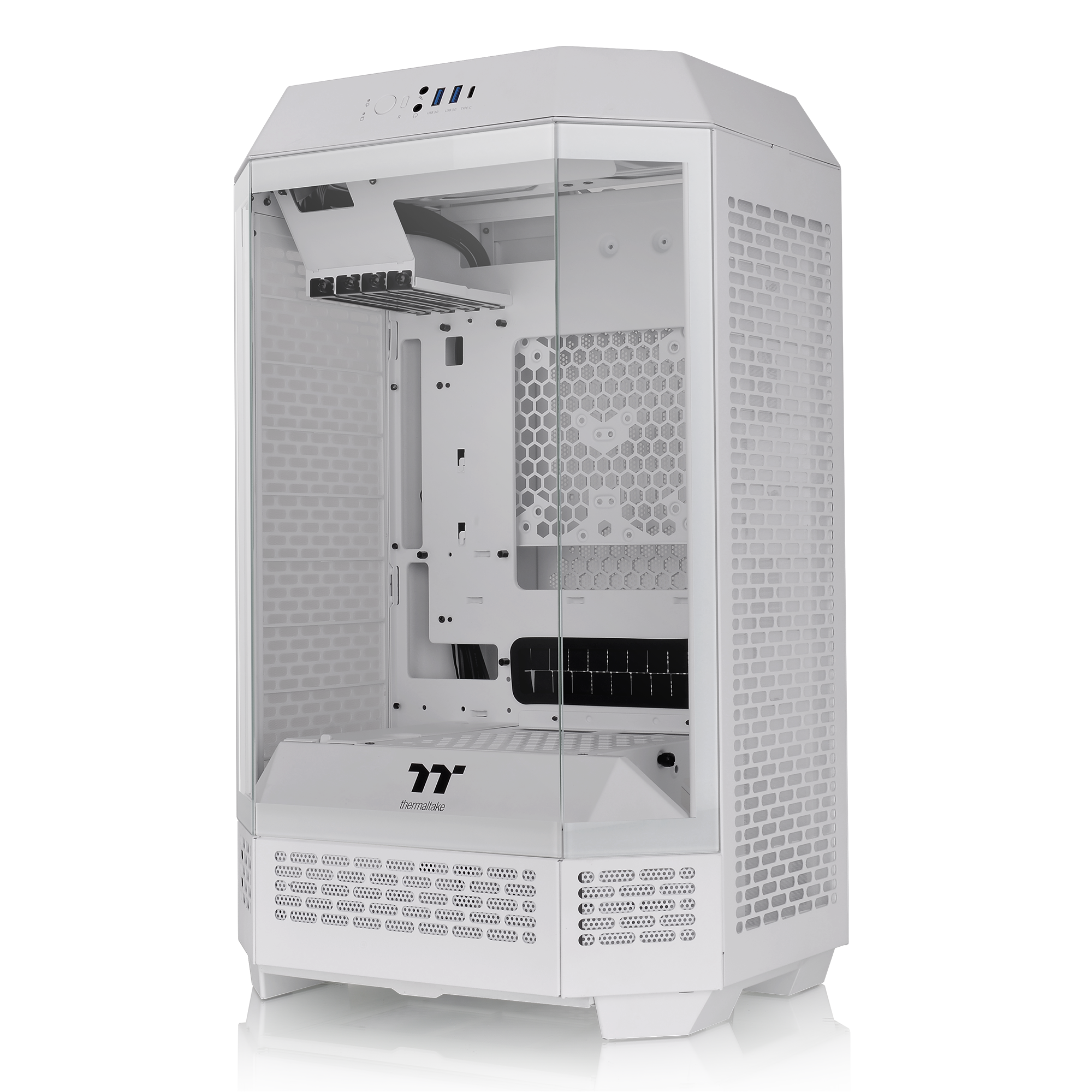 Kućište za računalo THERMALTAKE The Tower 300 Mini Tower (Bijelo, Micro ATX/Mini-ITX, 3x 3.5"/2.5" utora, USB 3.2 Gen 2 Type-C, ARGB)-23