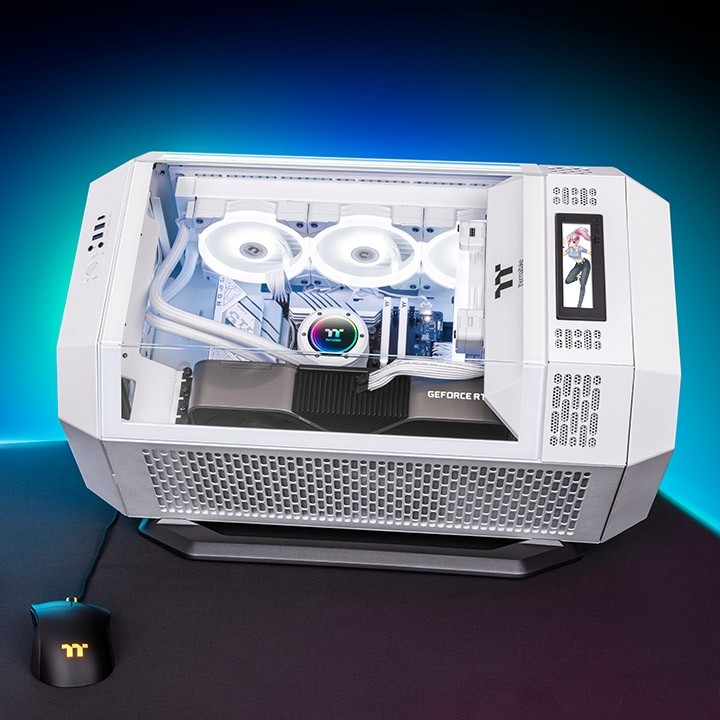 Kućište za računalo THERMALTAKE The Tower 300 Mini Tower (Bijelo, Micro ATX/Mini-ITX, 3x 3.5"/2.5" utora, USB 3.2 Gen 2 Type-C, ARGB)-17