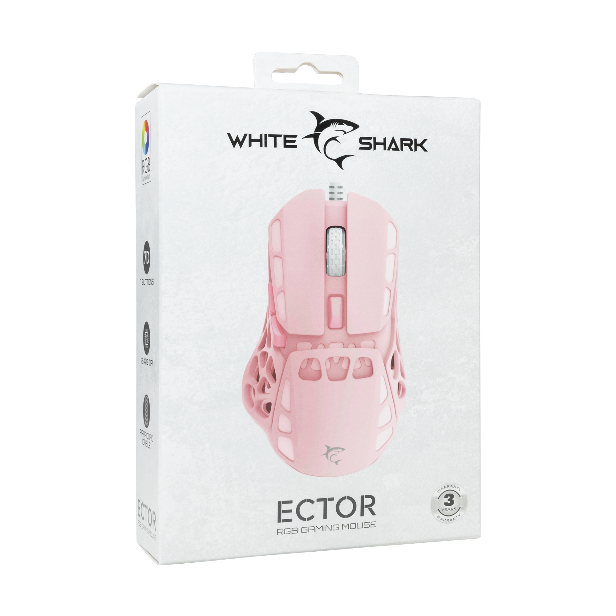 Miš WHITE SHARK GM-5016 ECTOR (12.000 DPI) roza-11