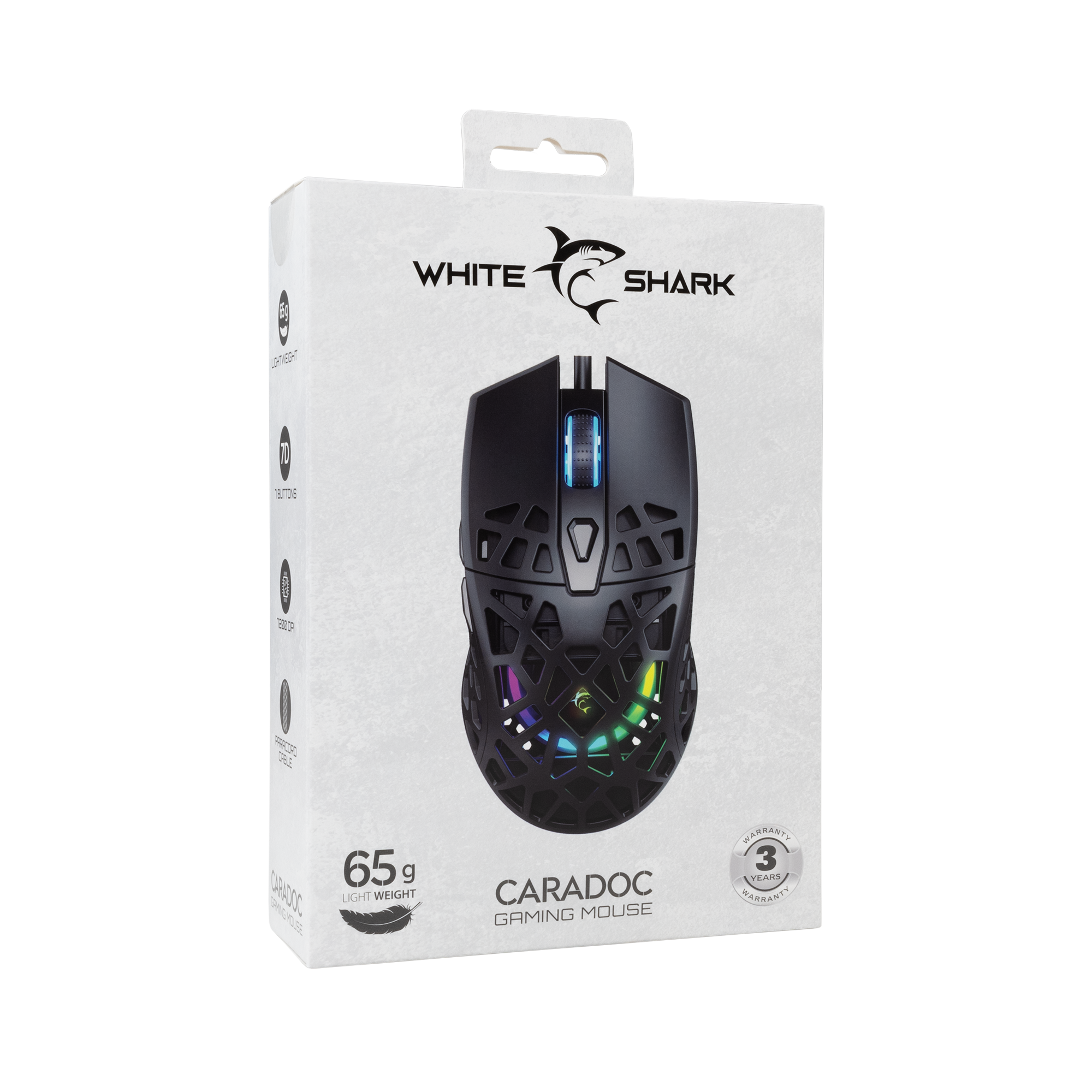 White Shark MIŠ GM-5018 CARADOC RGB Crni-13