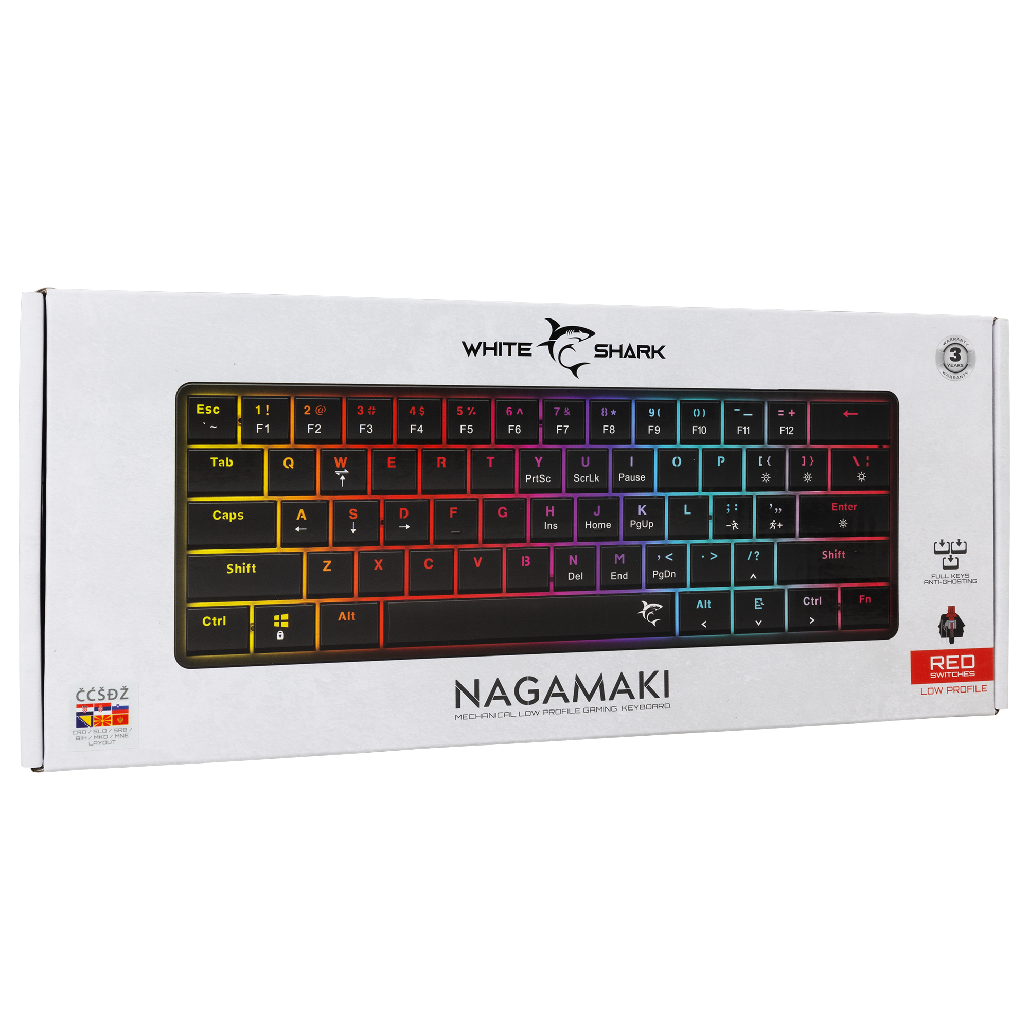 White Shark TIPKOVNICA GK-006112 NAGAMAKI Crna-Mehanicka / HR-RED.SW-10