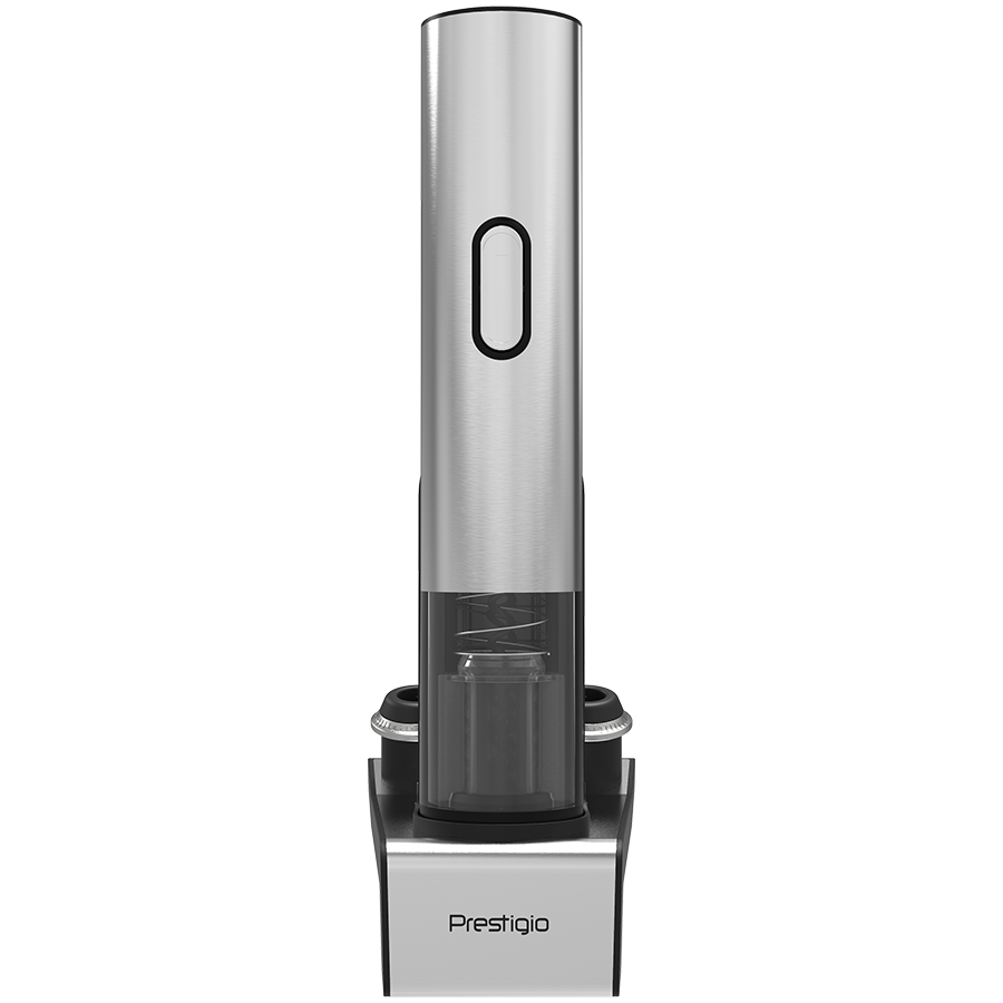 Prestigio Garda, smart wine opener, simple operation with 2 buttons, aerator, vacuum stopper preserver, foil cutter, opens up to 50 bottles wihout recharging, premium design, 500mAh battery, Dimension-6