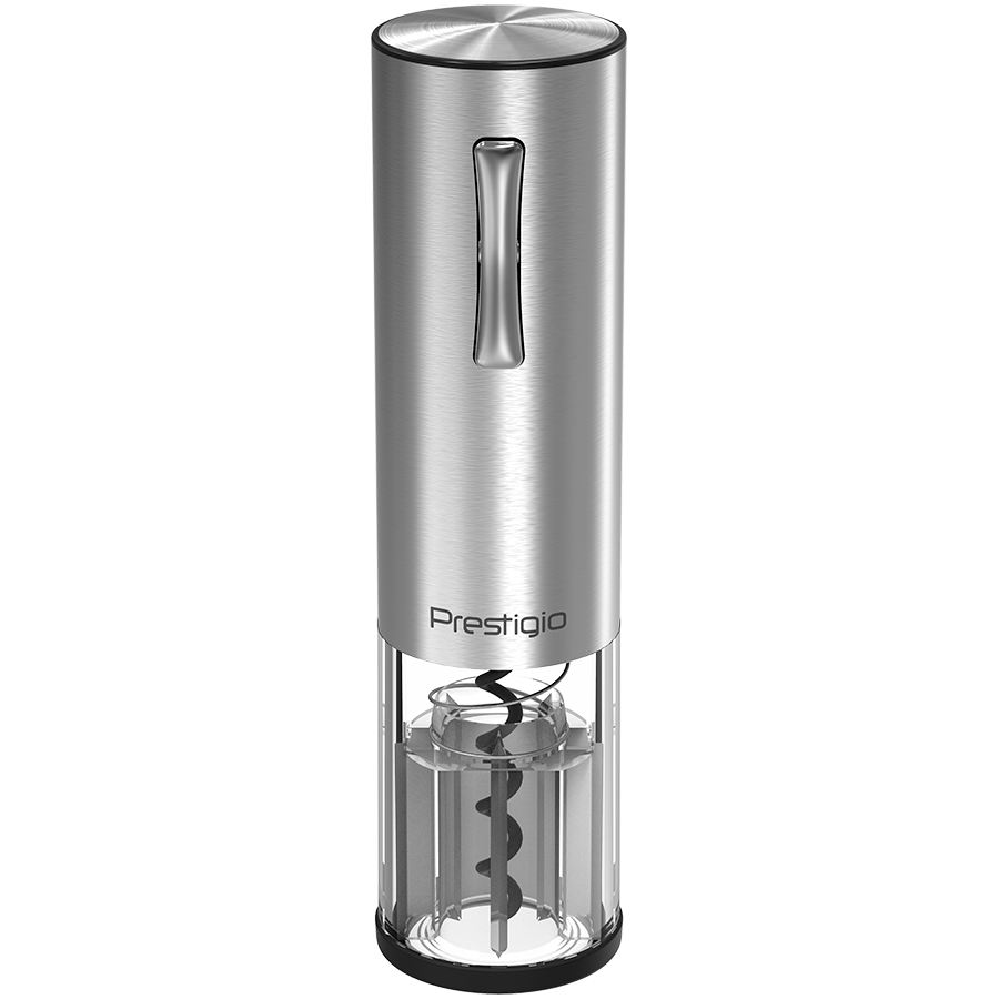 Otvarač za vino PRESTIGIO Nemi, električni, aerator, vakuumski čep, srebrna boja-0