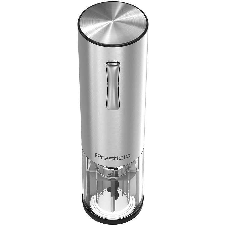 Otvarač za vino PRESTIGIO Nemi, električni, aerator, vakuumski čep, srebrna boja-3