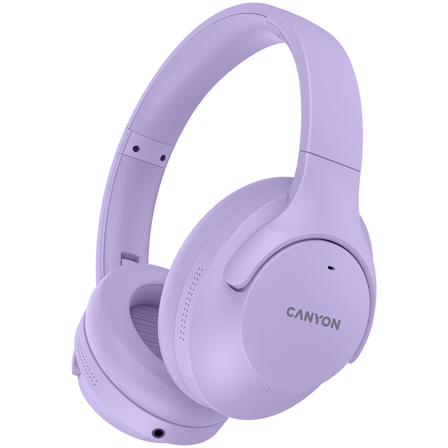 CANYON OnRiff 10, Canyon Bluetooth headset,with microphone,with Active Noise Cancellation function, BT V5.3 AC7006, battery 300mAh, Type-C charging plug, PU material, size:175*200*84mm, charging cable-0