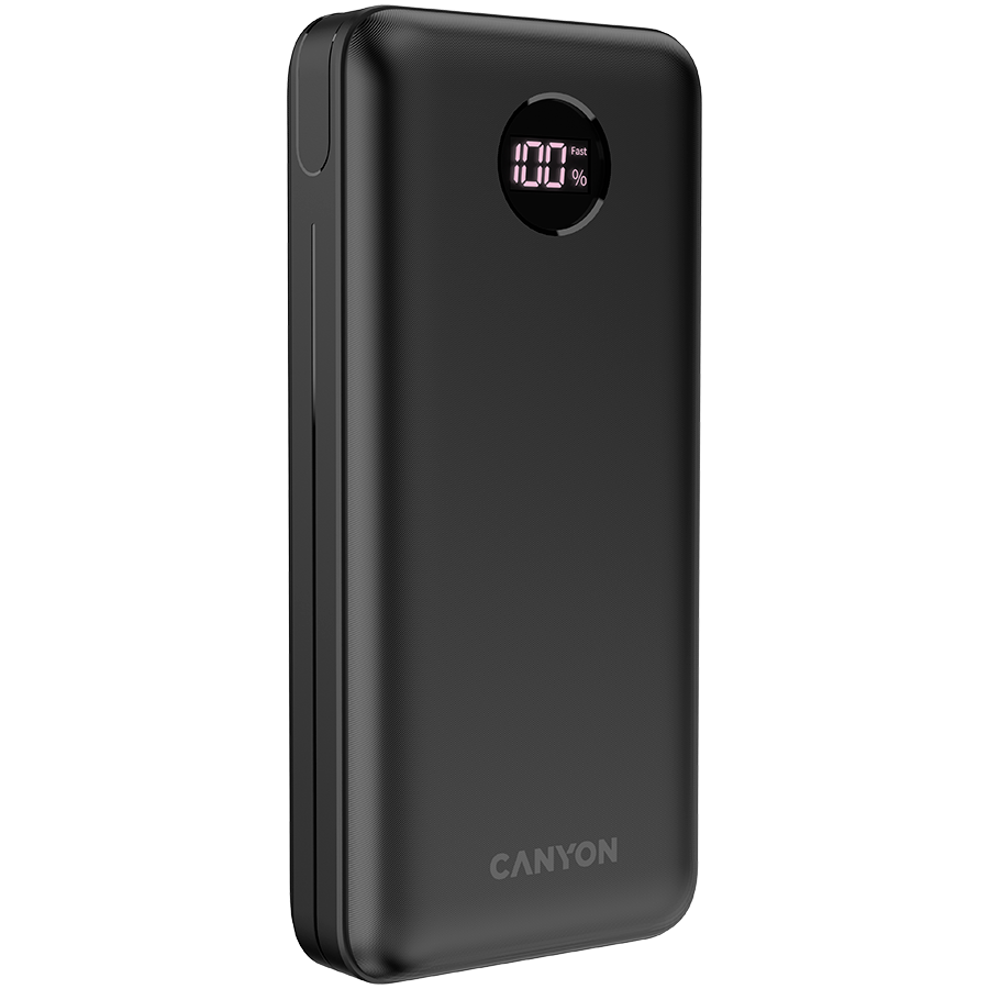 Power bank CANYON PB-2002 (kapacitet 20000mAh, ulaz Type-C, izlaz Type-C/USBA1/USBA2, crna boja)-1
