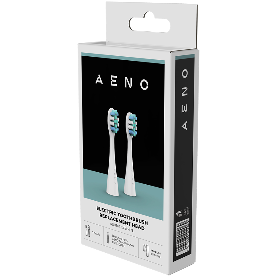 AENO Replacement toothbrush heads bijela, Dupont bristles, 2pcs in set (for ADB0001S/ADB0002S)-2