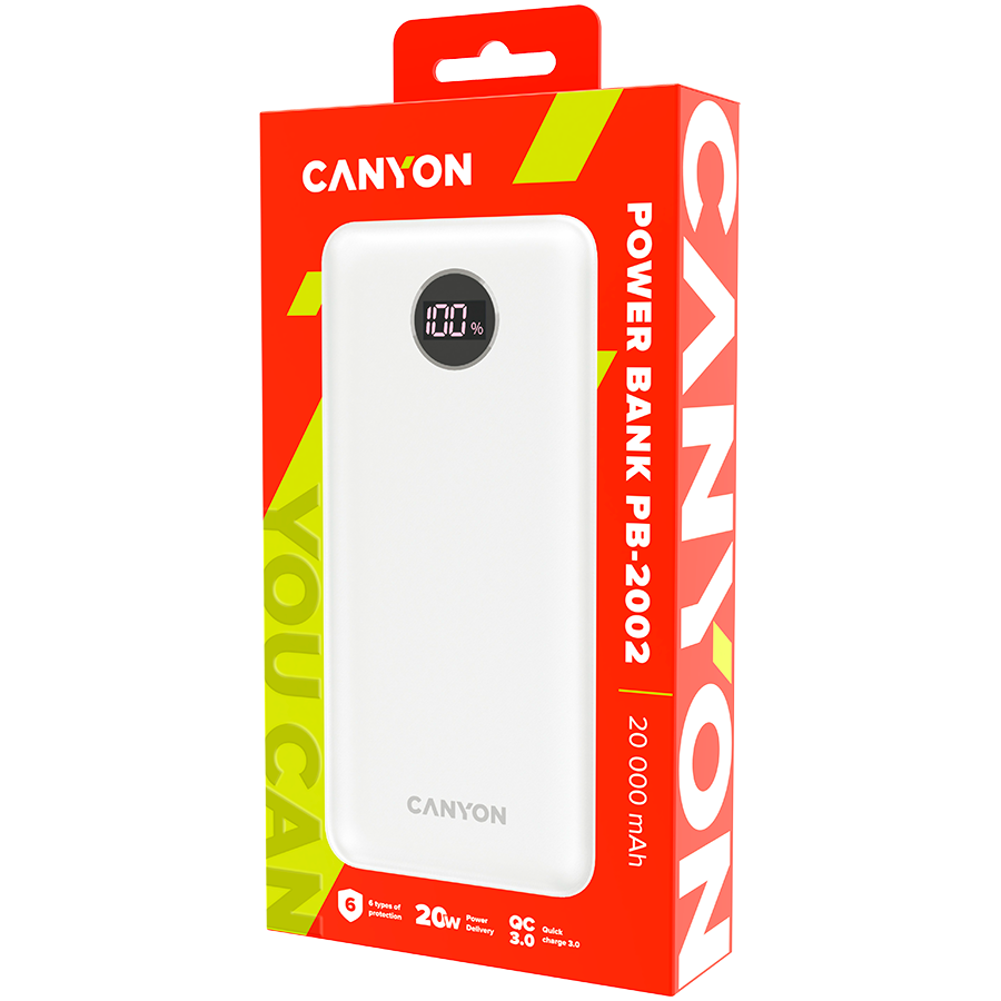 Power bank CANYON PB-2002 (kapacitet 20000mAh, ulaz Type-C, izlaz Type-C/USBA1/USBA2, 22.5W)-4
